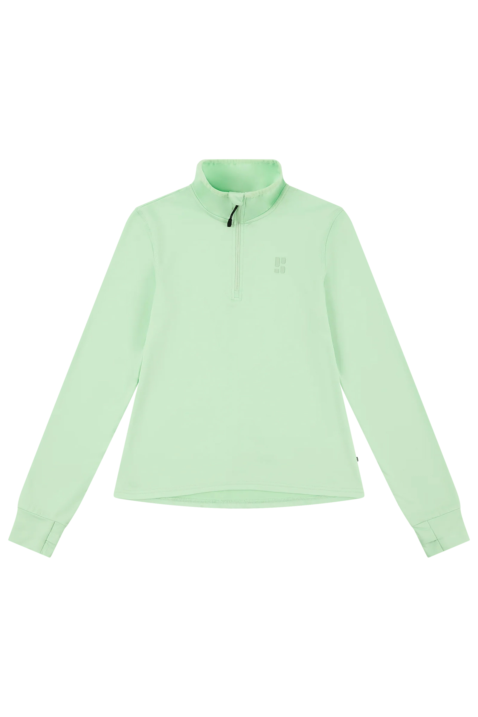 Wintersport dames pully+rits groen