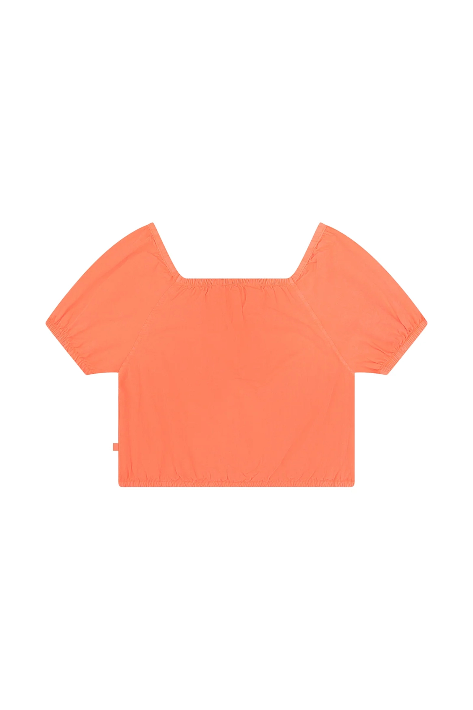 Meisjes t-shirt korte mouw oranje