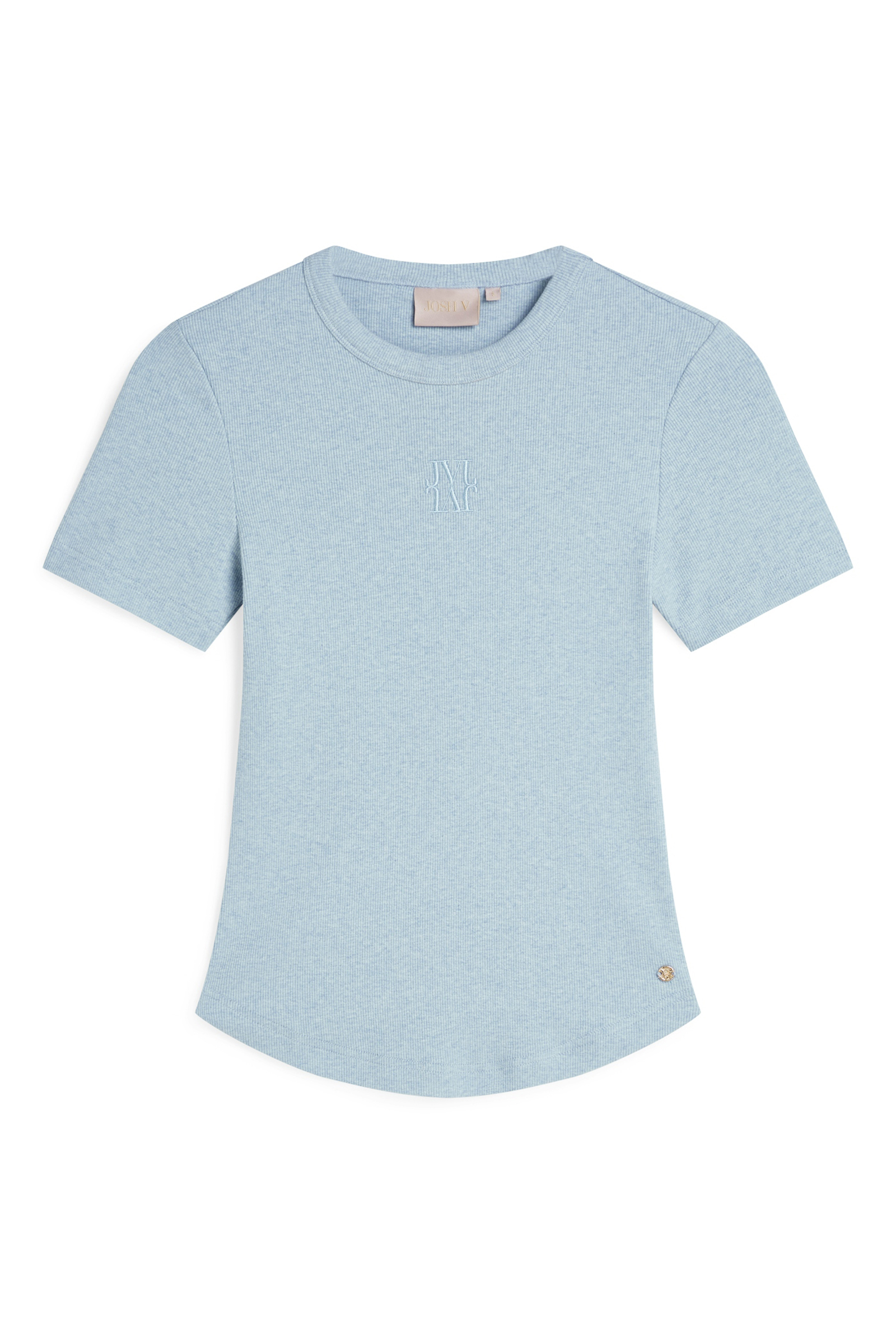 Dames t-shirt korte mouw blauw