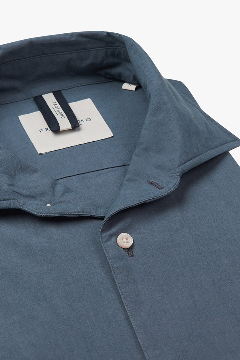 Heren overhemd lm casual blauw