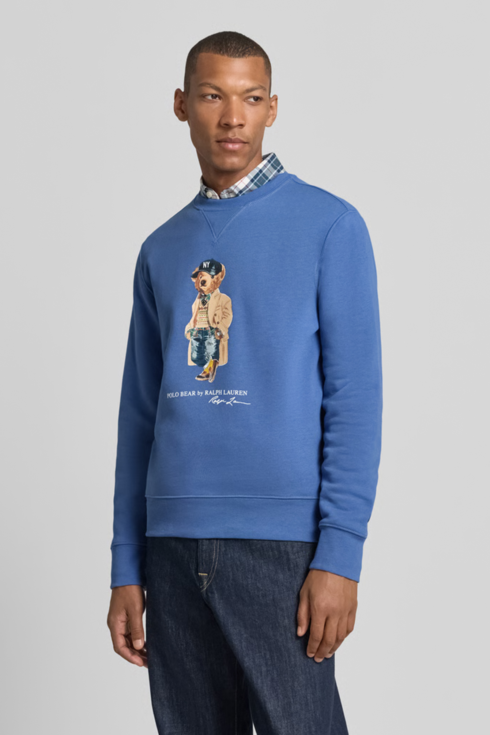 Heren sweater blauw