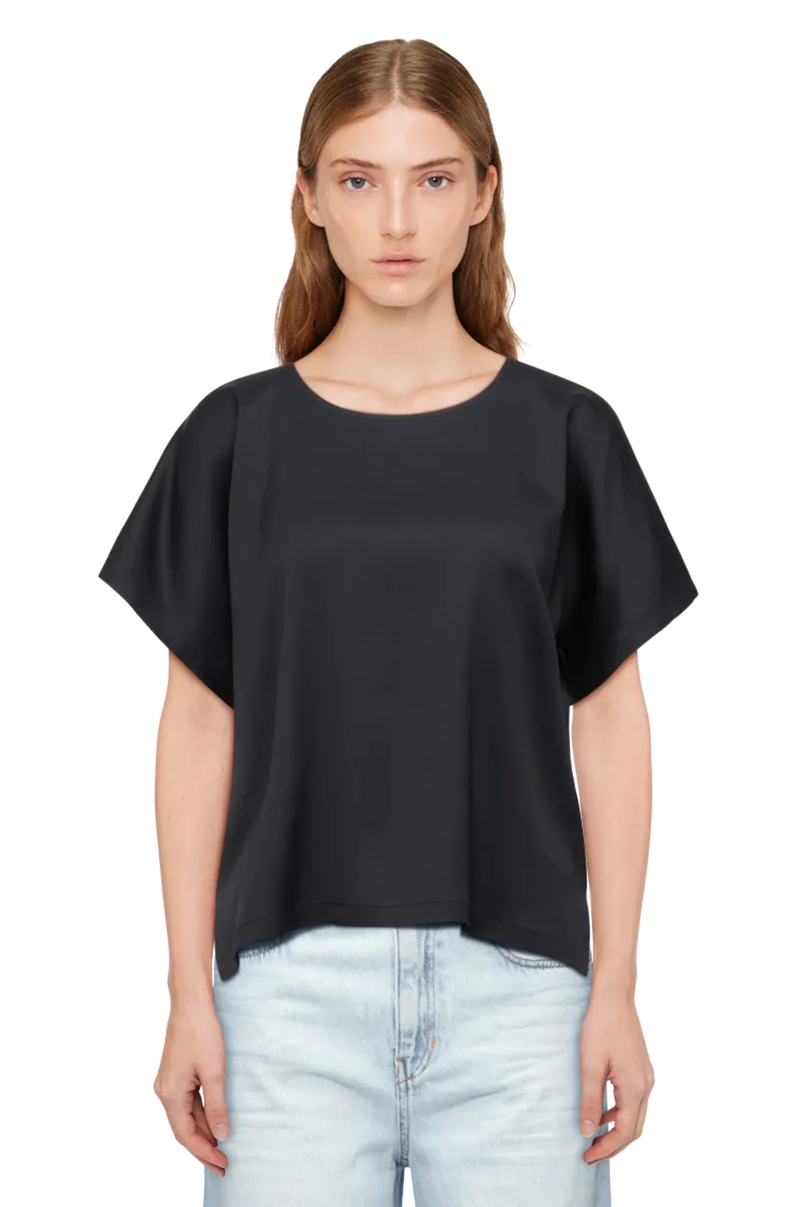 Dames t-shirt korte mouw zwart