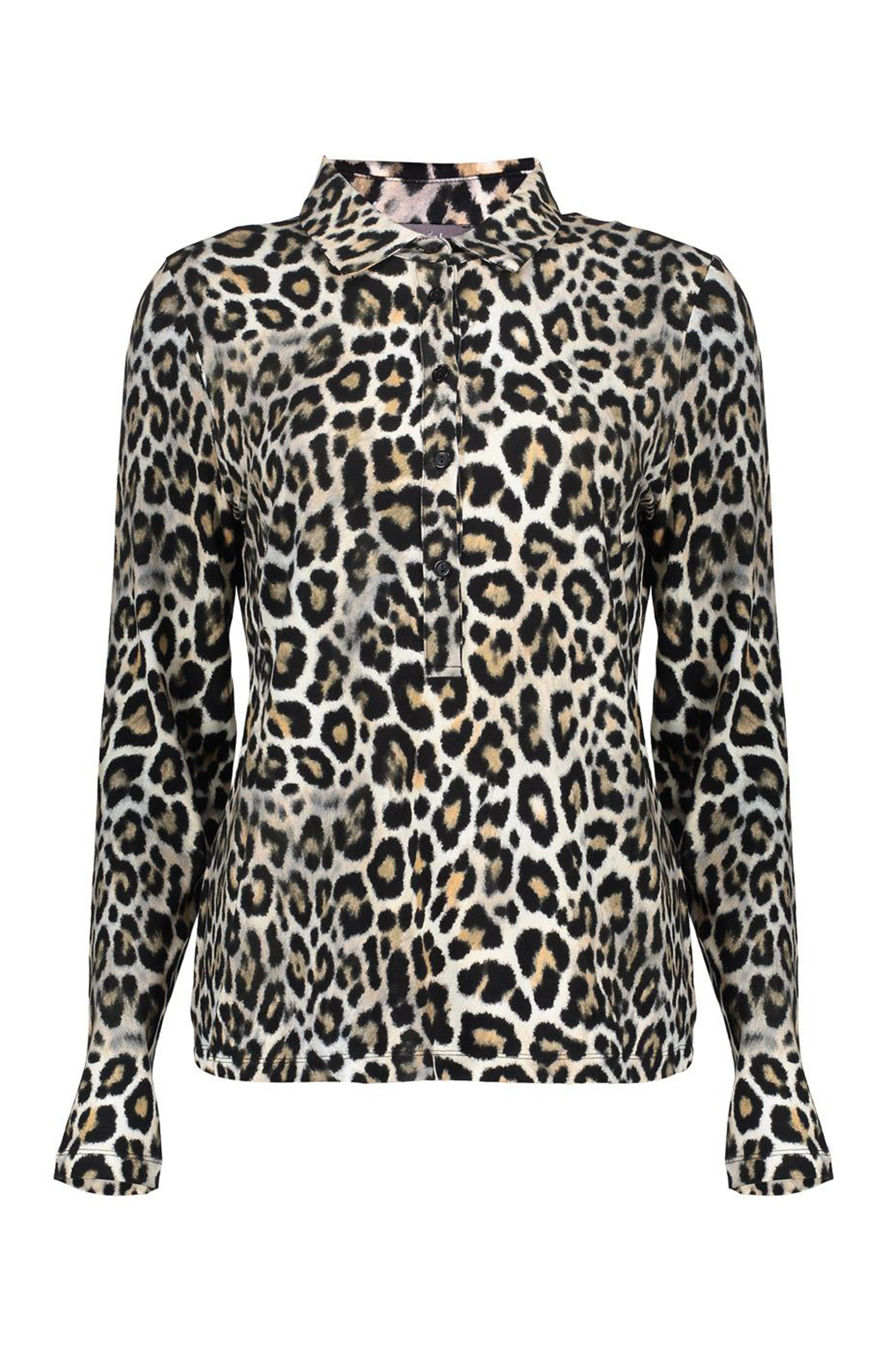 Dames blouse lange mouw zwart