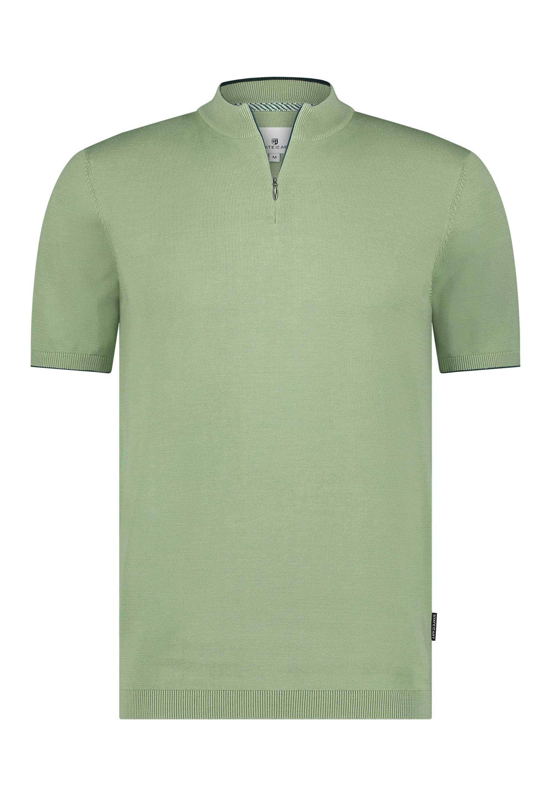 State of Art Poloshirt Knitted SS Groen-1 1