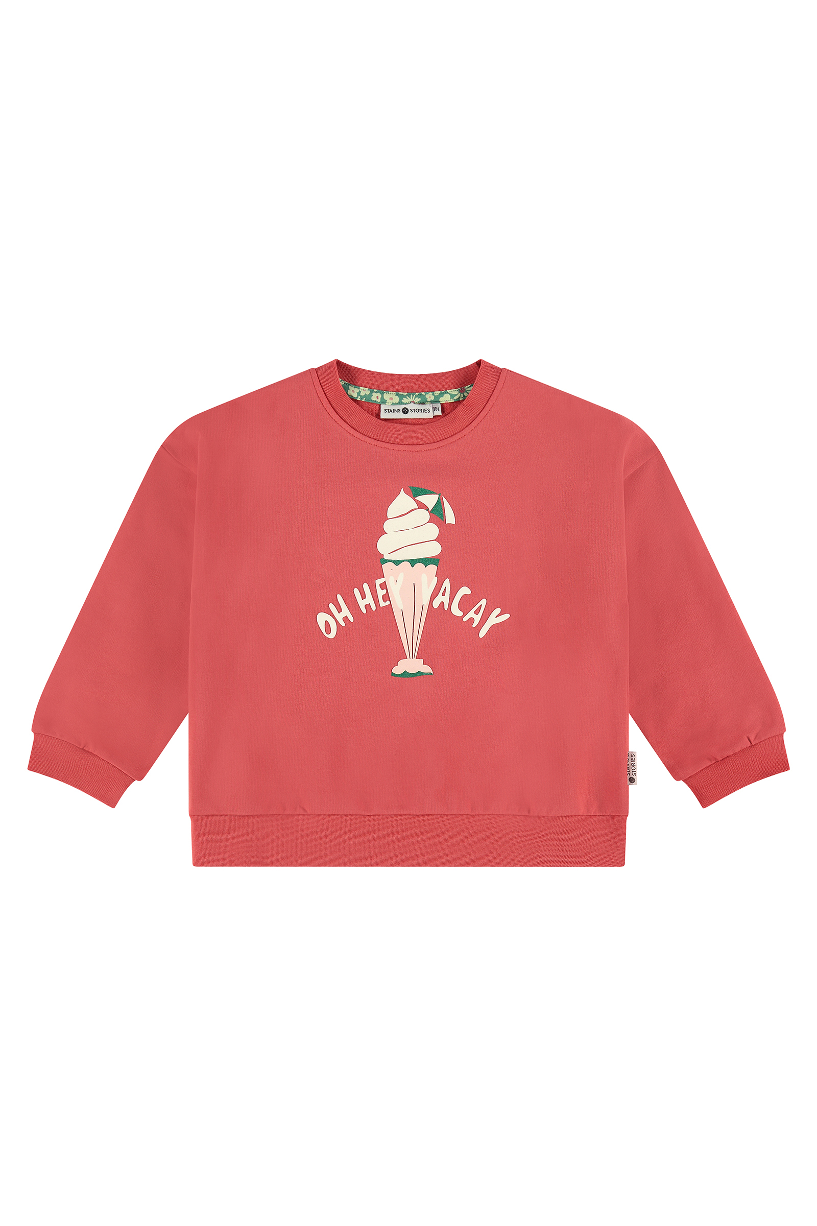 Stains and Stories Girls sweatshirt Rood-1 1