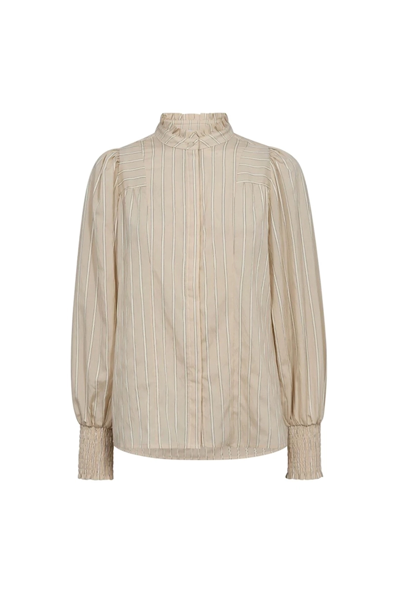 Dames blouse lange mouw ecru