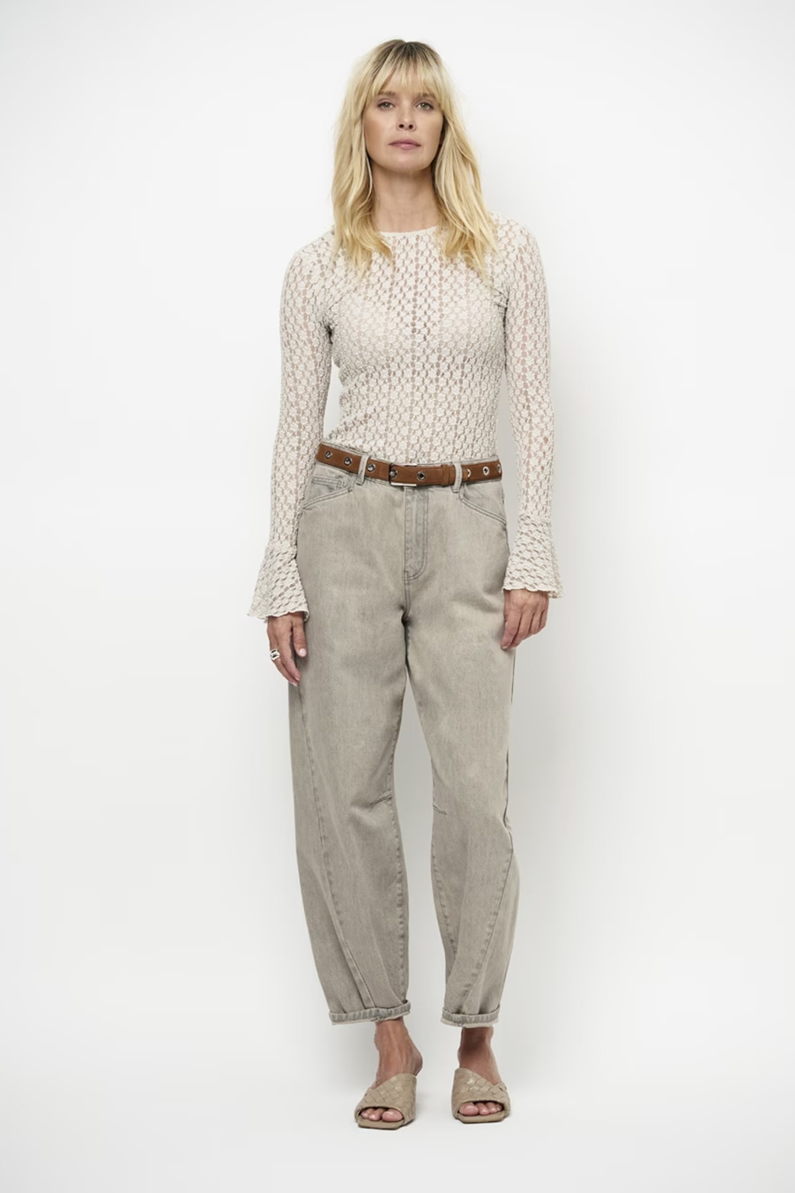 Dames jeans bruin