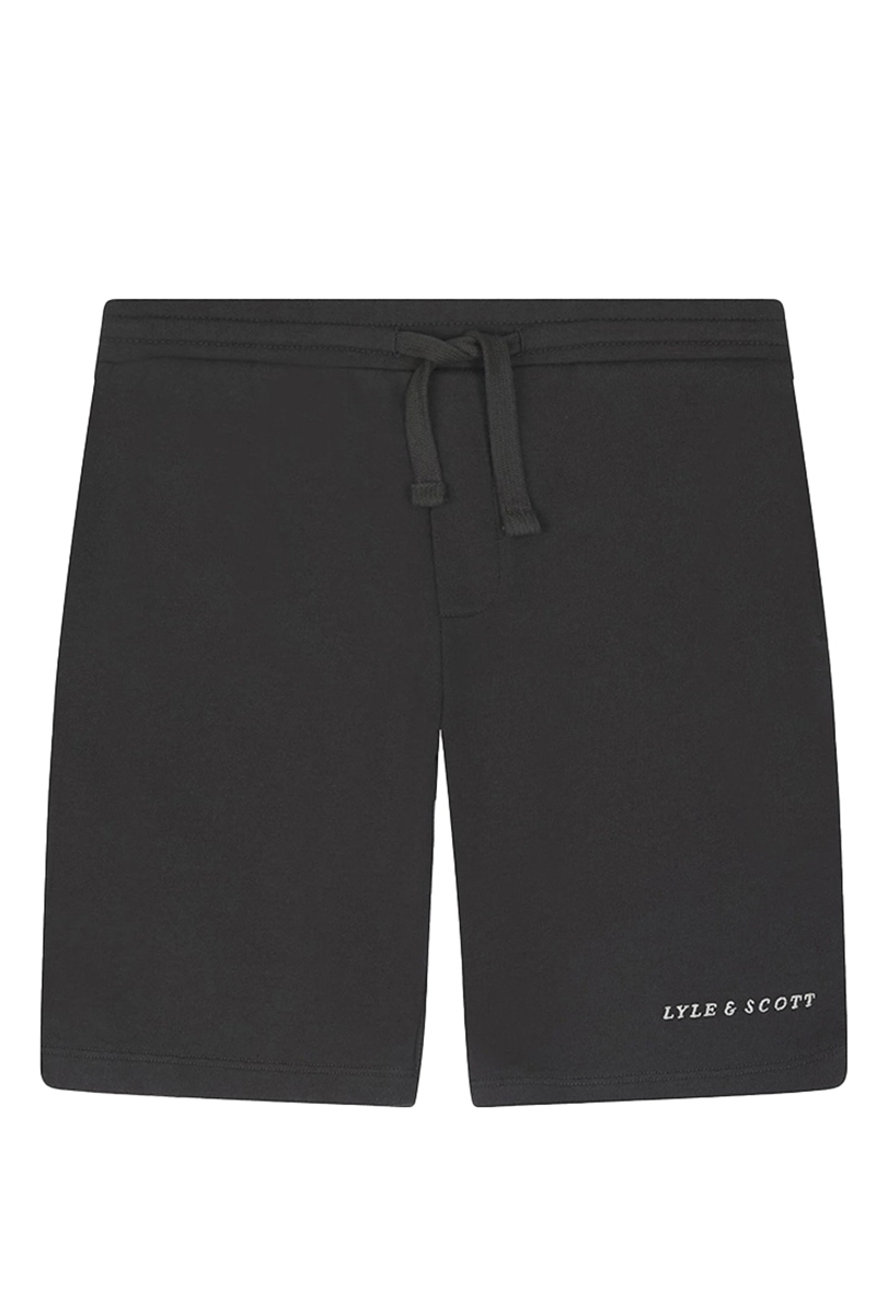 Lyle & Scott Script embroidered sweat short Grijs-1 1