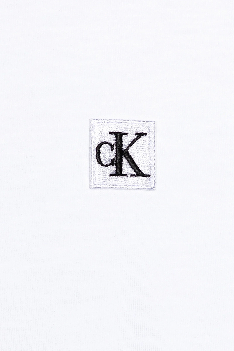 Calvin Klein Monogram mini badge t-shirt Wit-1 2