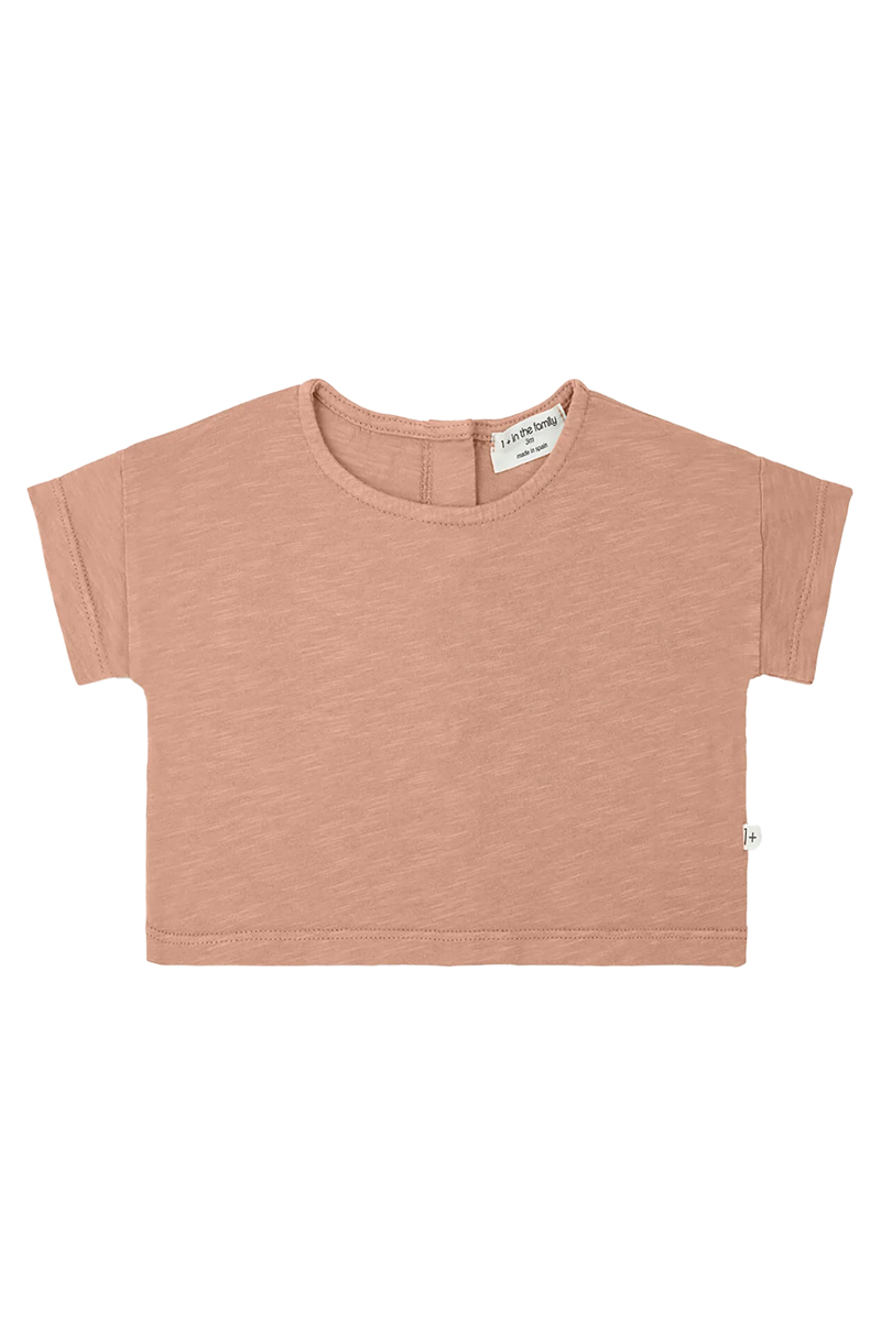 Baby t-shirt korte mouw rose
