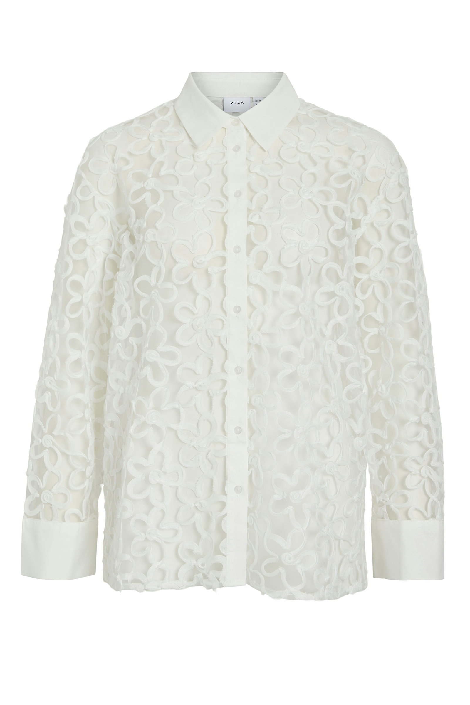 Dames blouse lange mouw wit