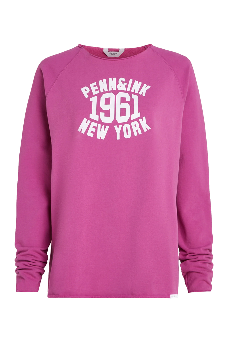 Penn&Ink N.Y. Sweater print Paars-1 1