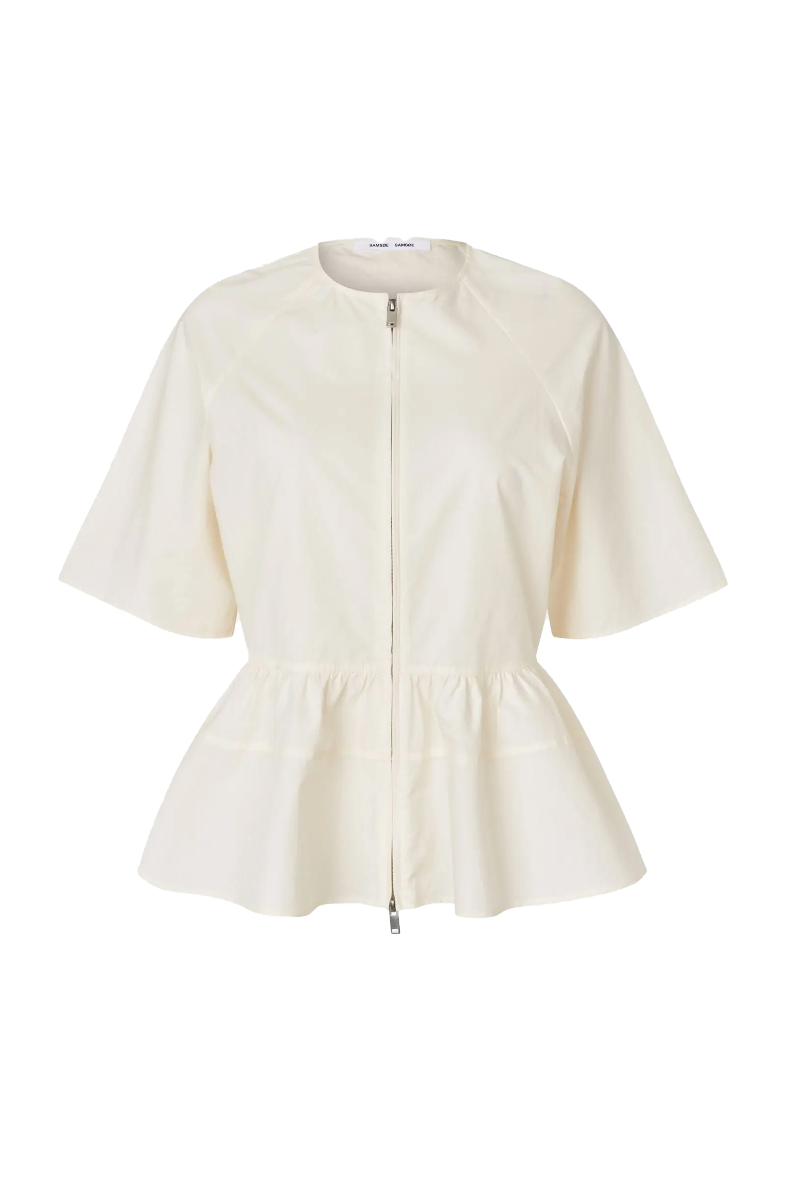 Dames blouse korte mouw ecru