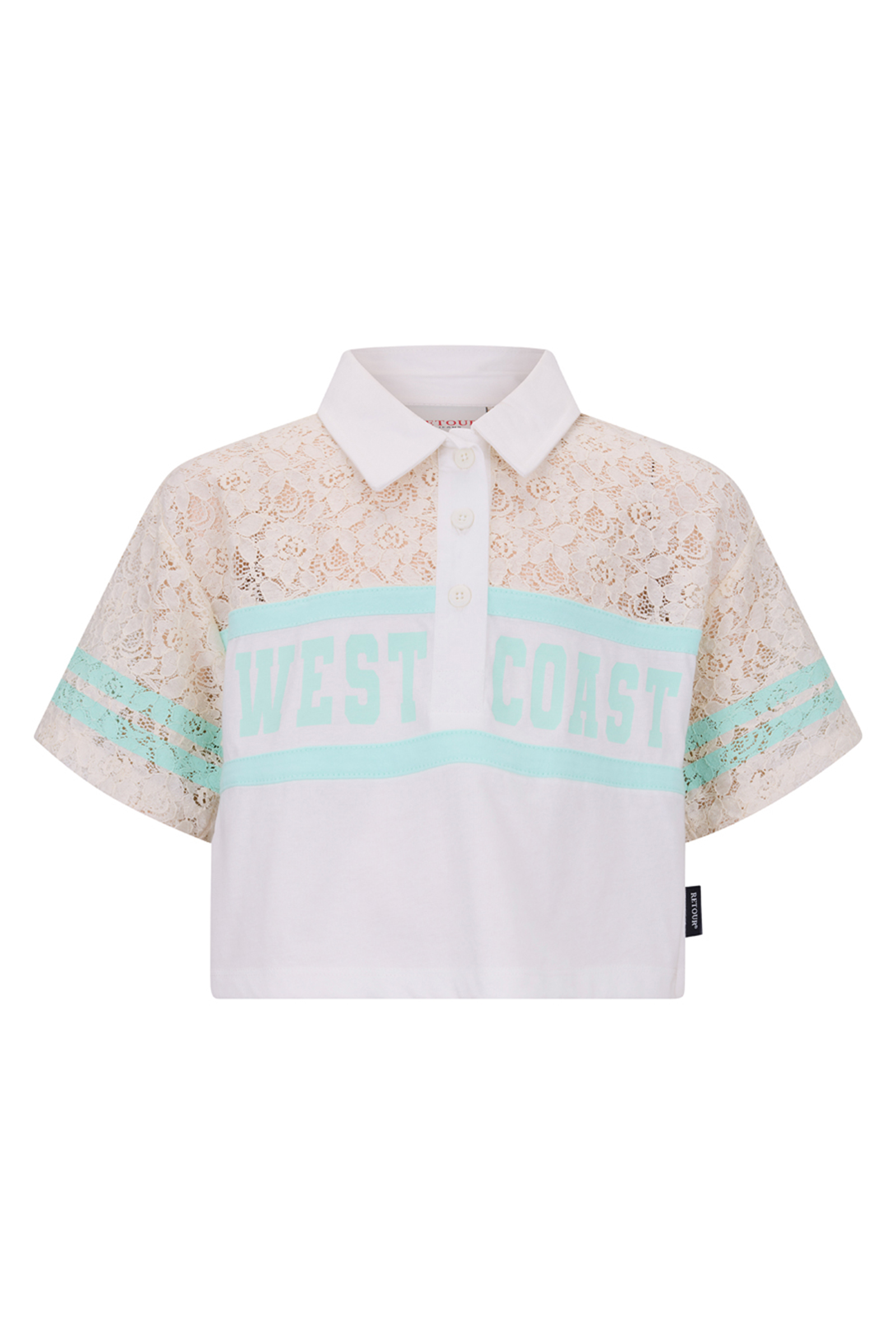 Meisjes polo ecru