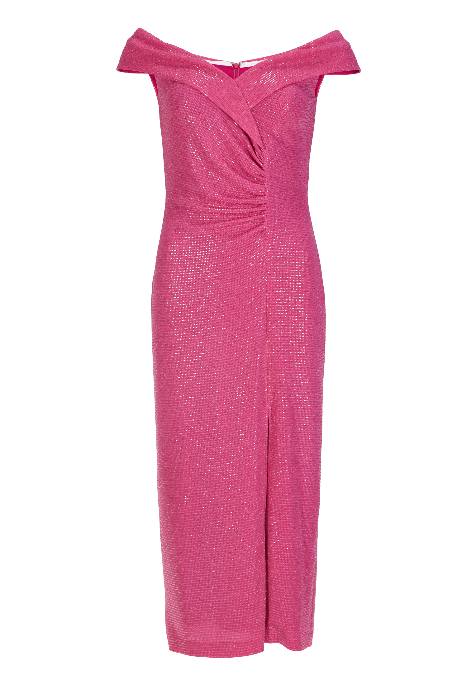 Swing Midi Kleid aus glitzerndem Jersey candy pink 1