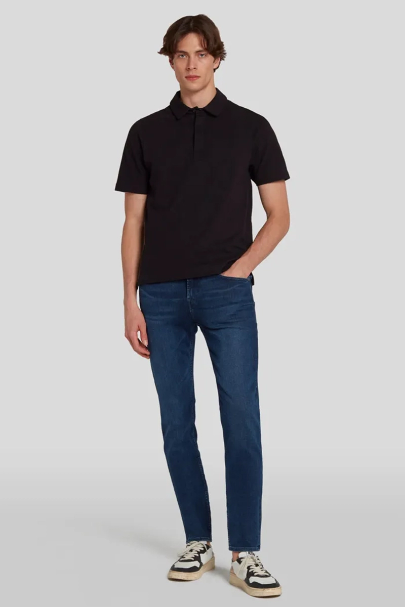 7 For All Mankind SLIMMY TAPERED STRETCH TEK REBUS Blauw-1 2
