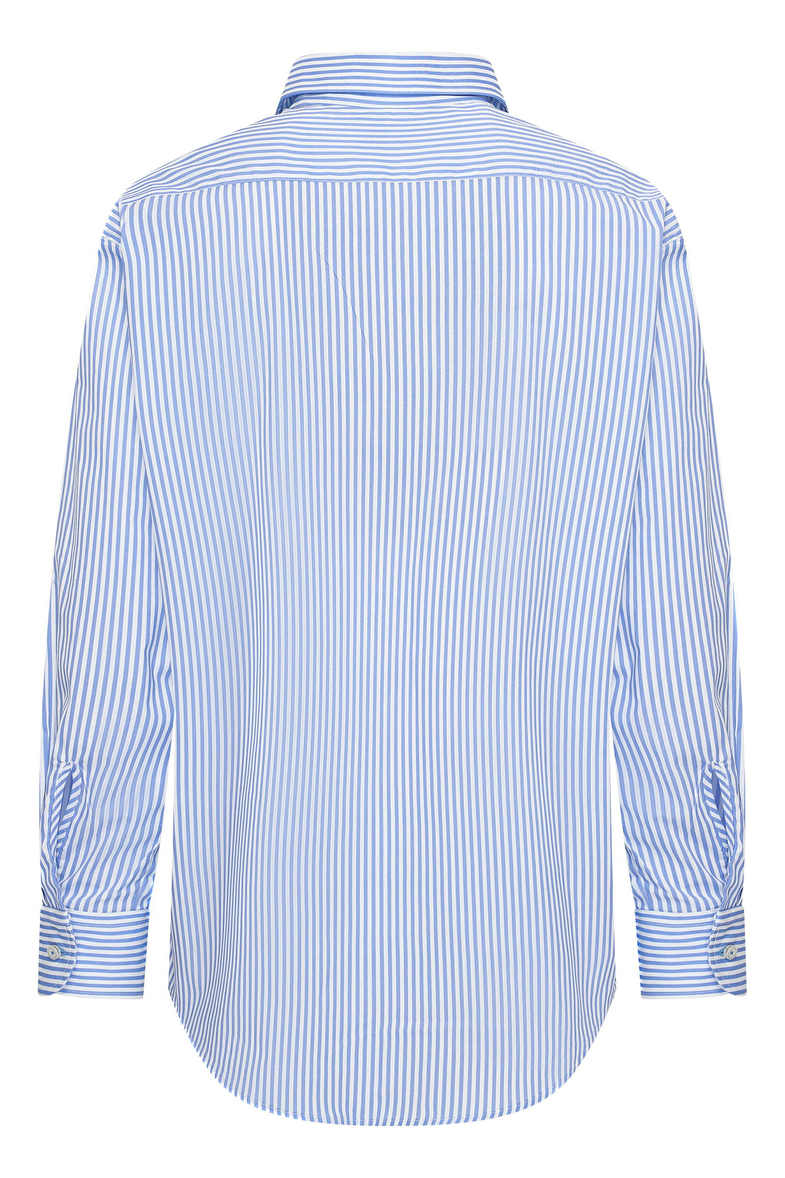 Dames blouse lange mouw blauw