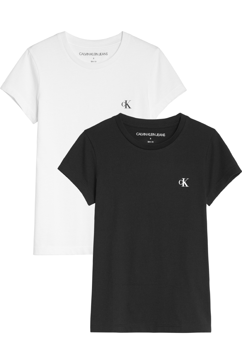 Calvin Klein 2-pack slim monogram top Zwart-1 1