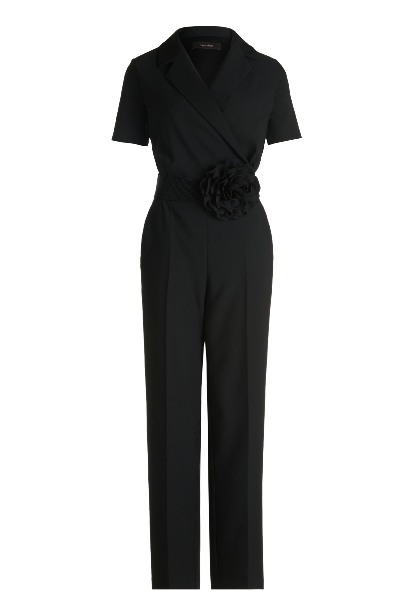 Dames jumpsuit/tuinbroek zwart