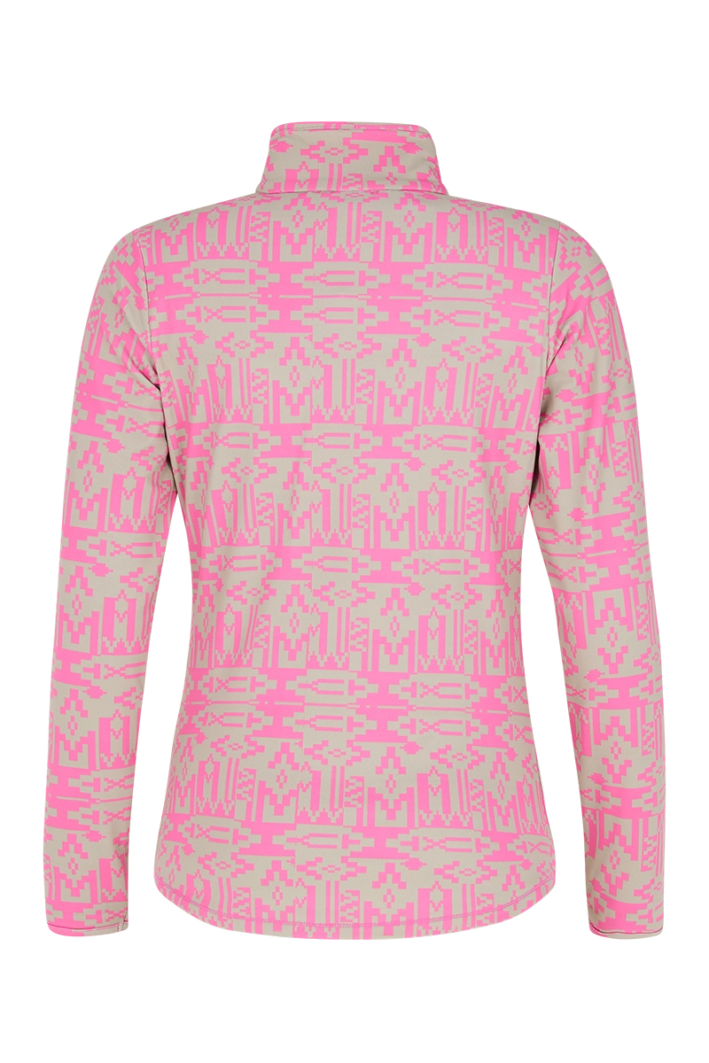 Wintersport dames pully+rits rose