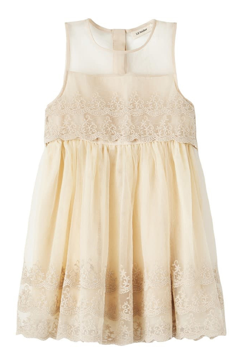 Name-It NMFHONJA SL TULLE DRESS LIL bruin/beige-3 1