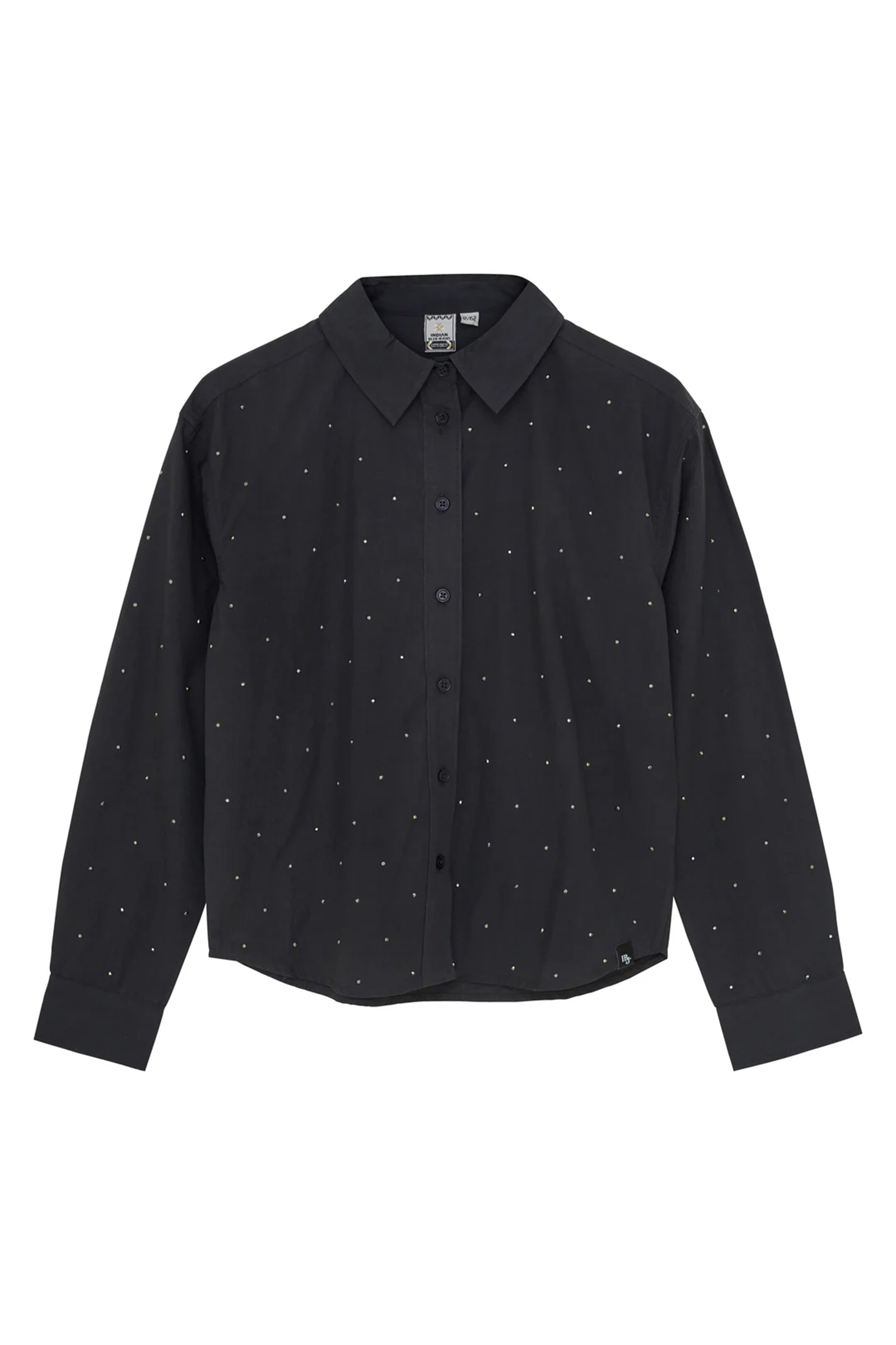 Meisjes blouse lange mouw grijs