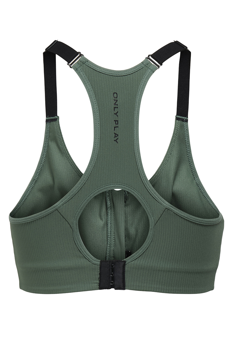 Only Play ONPJANA-3 ZIP SPORTS BRA 207212-Duck Green 2
