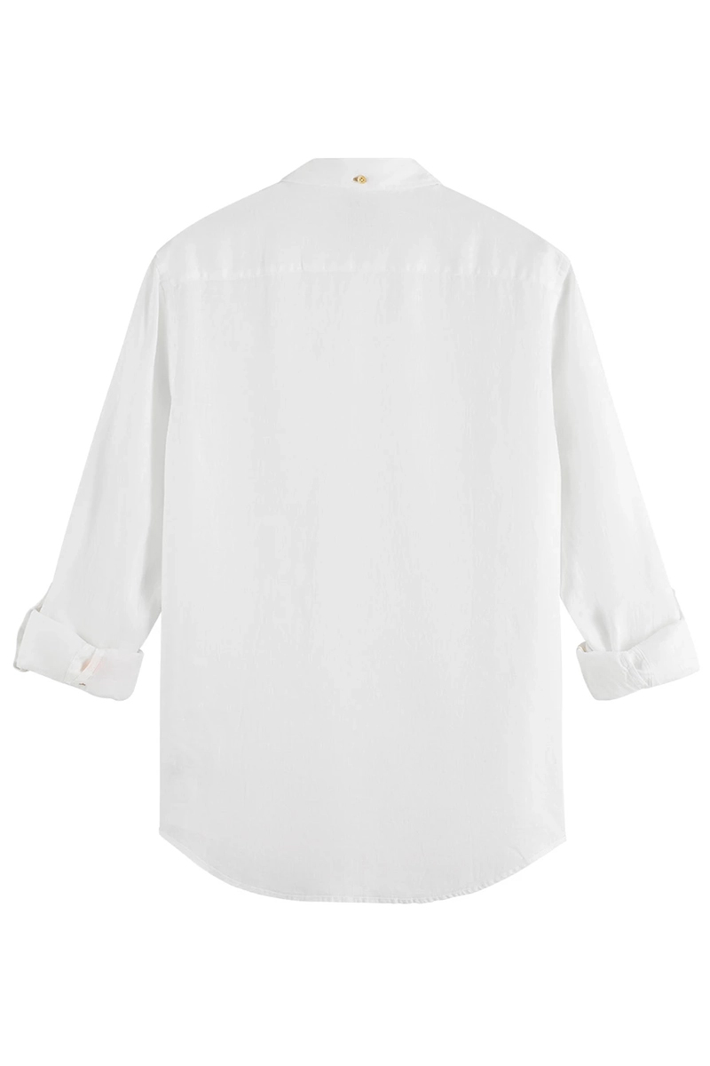 Scotch & Soda Linen shirt with roll-up White 4