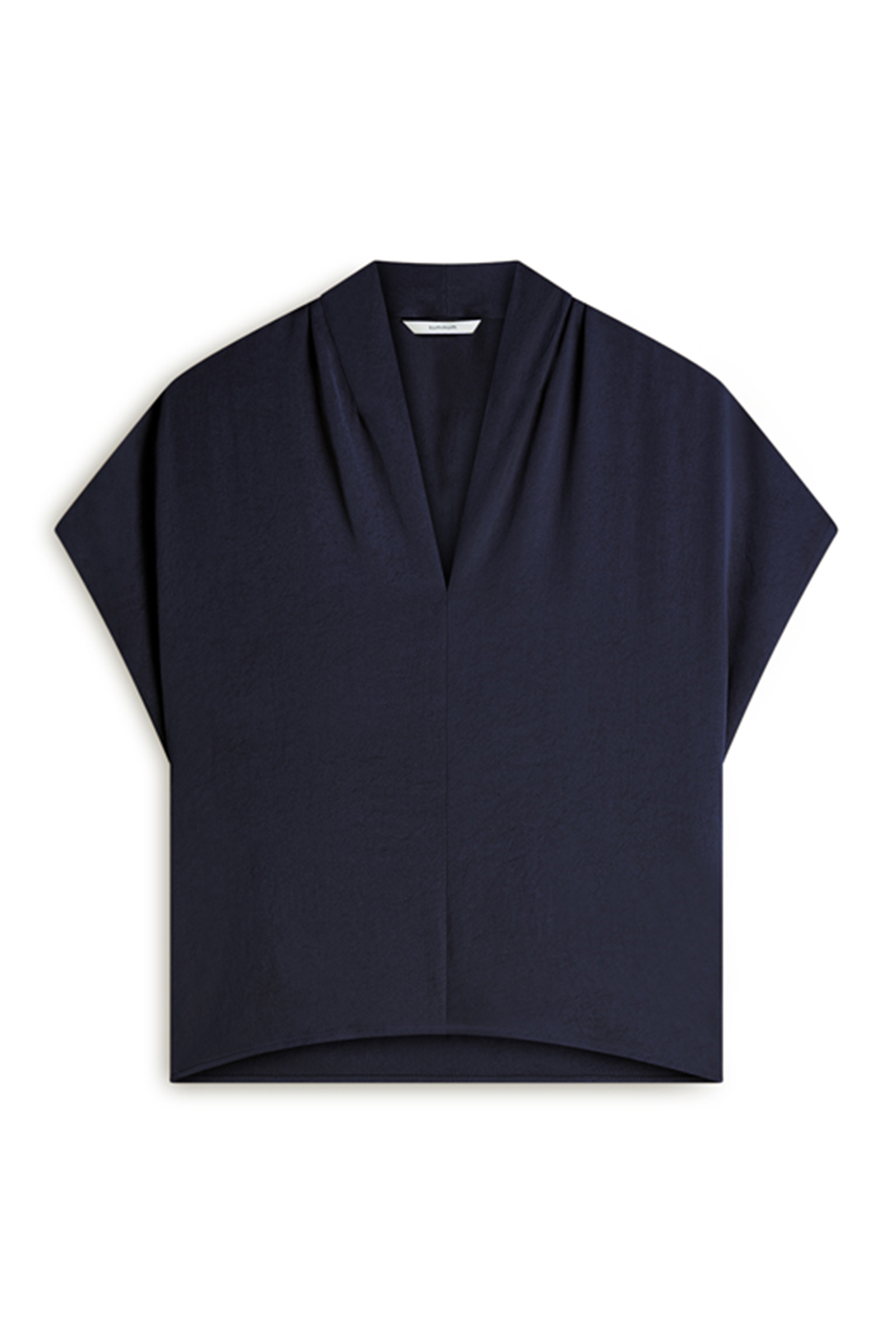 Dames blouse korte mouw blauw