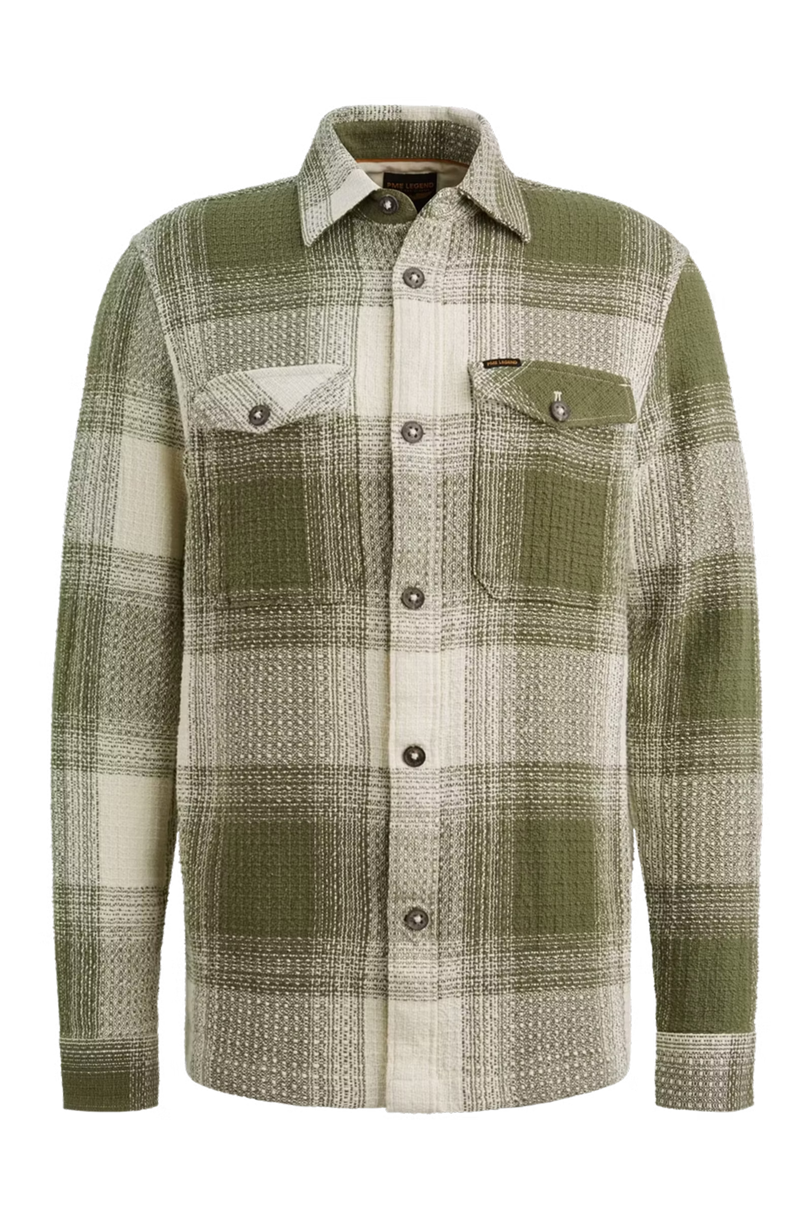 Heren overhemd lm casual groen