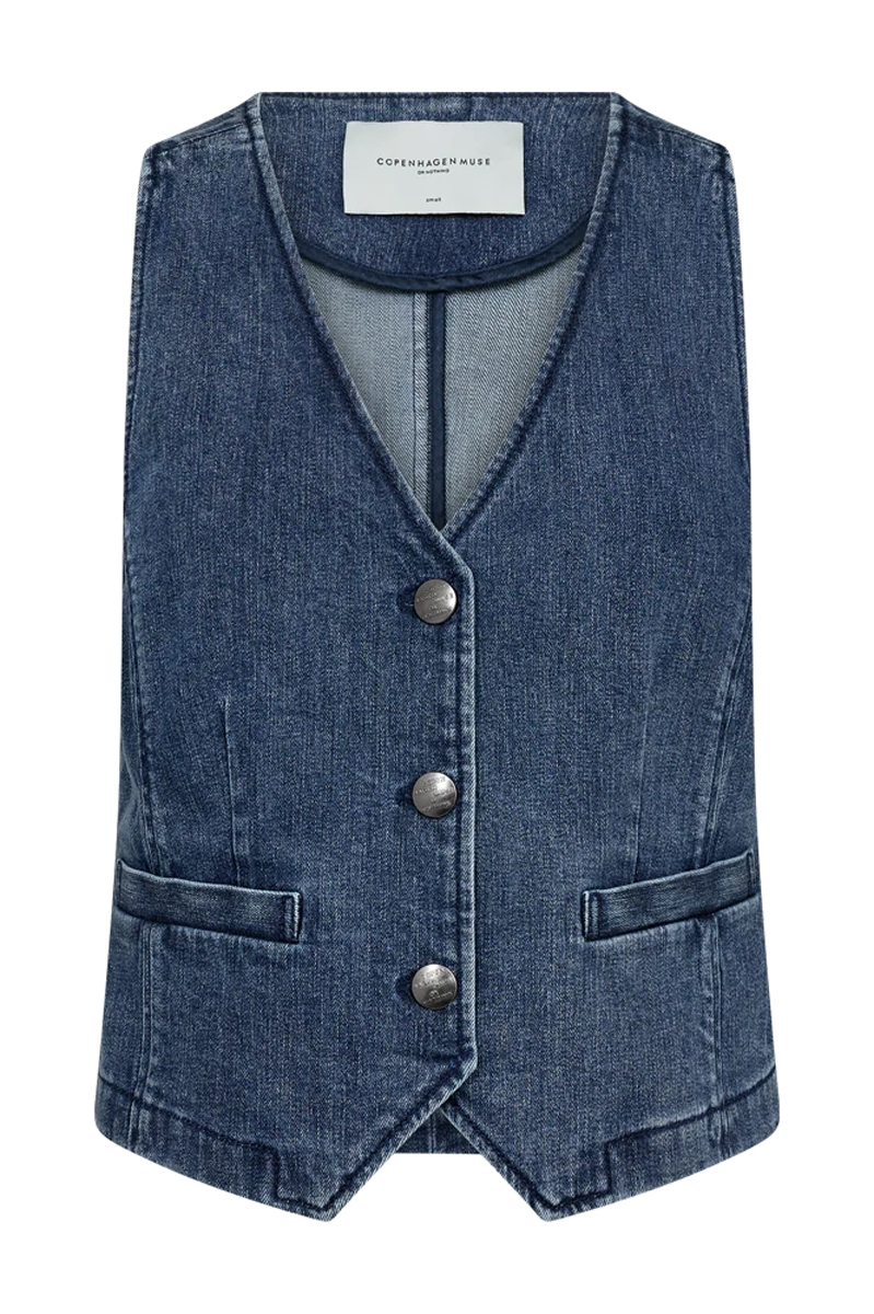 Dames gilet blauw