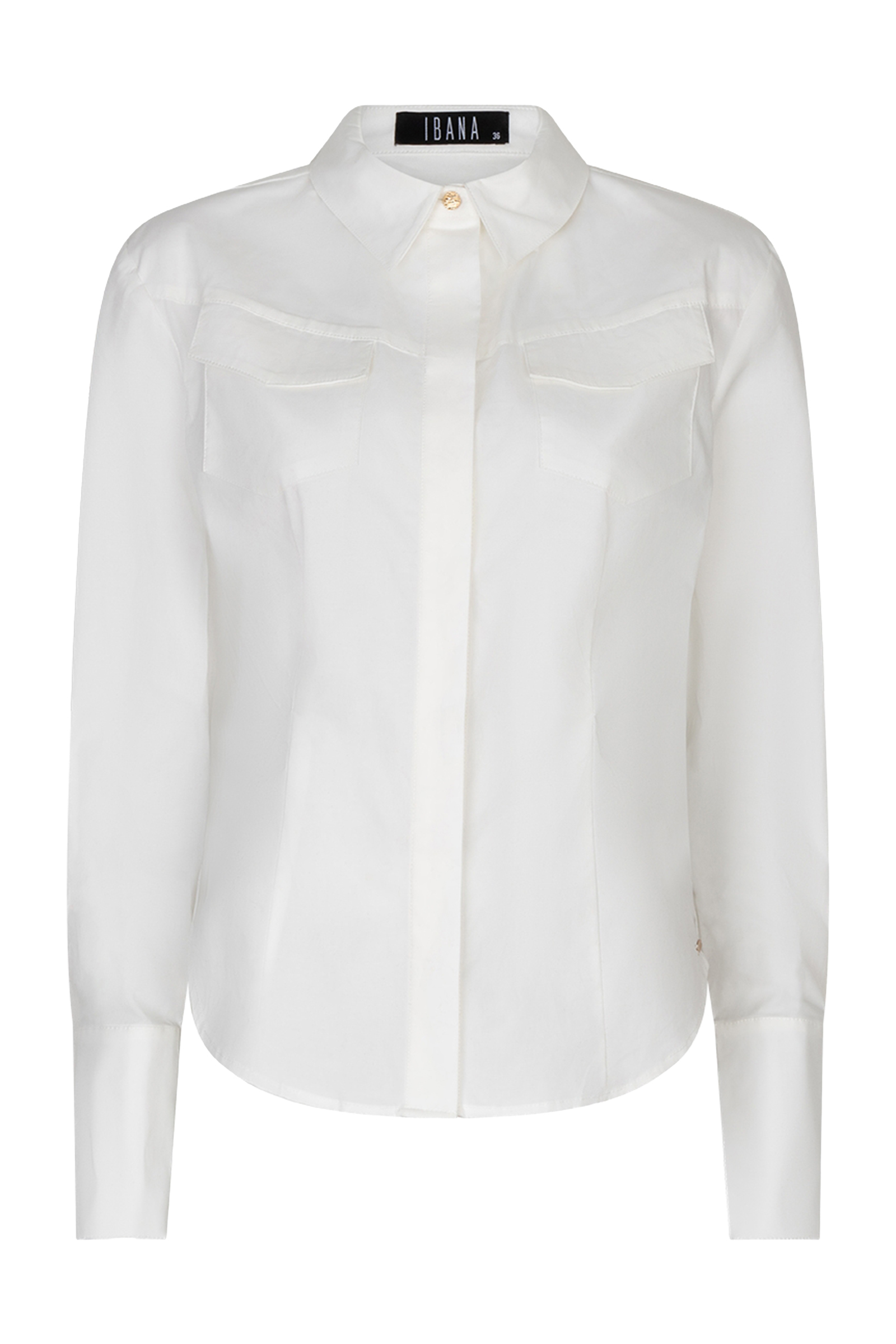 Dames blouse lange mouw wit