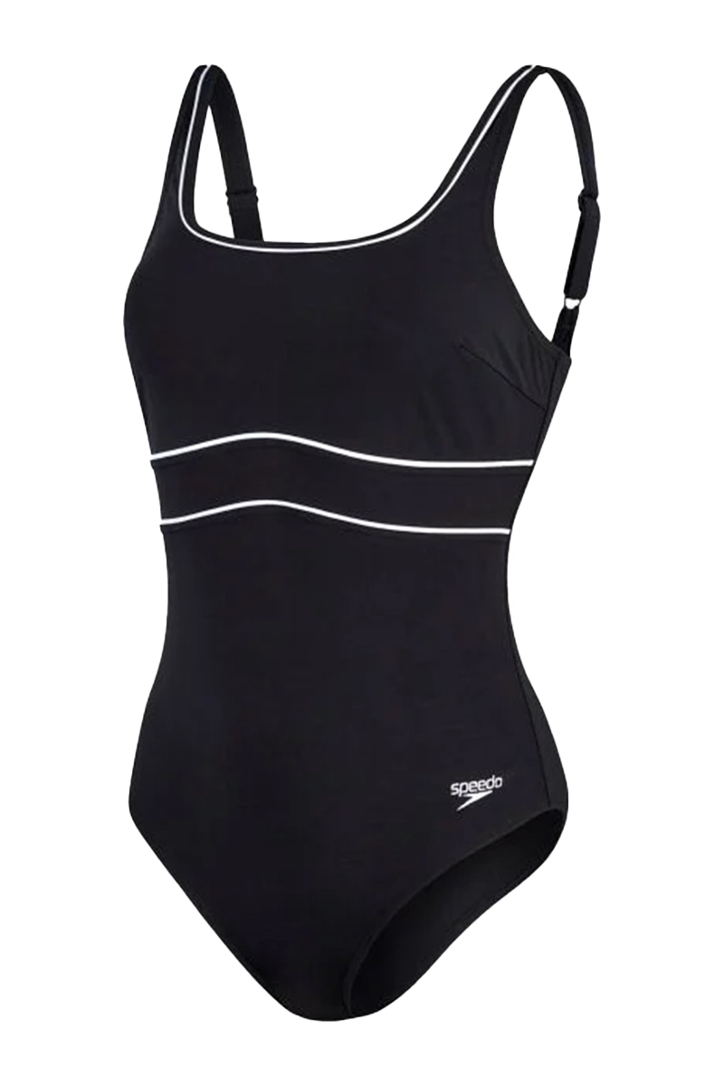 Bad/beach dames badpak sport zwart