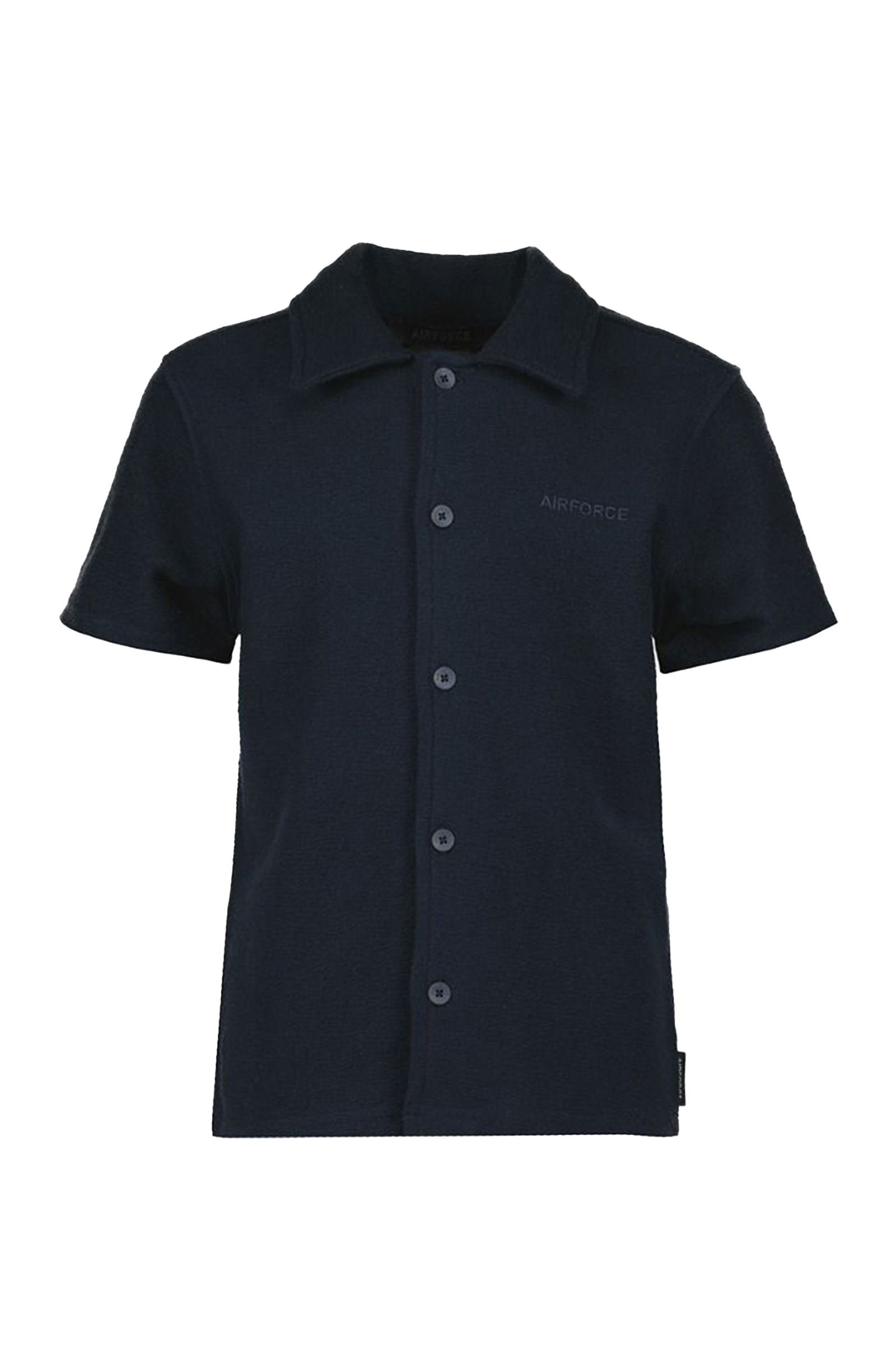 Jongens overhemd korte mouw blauw