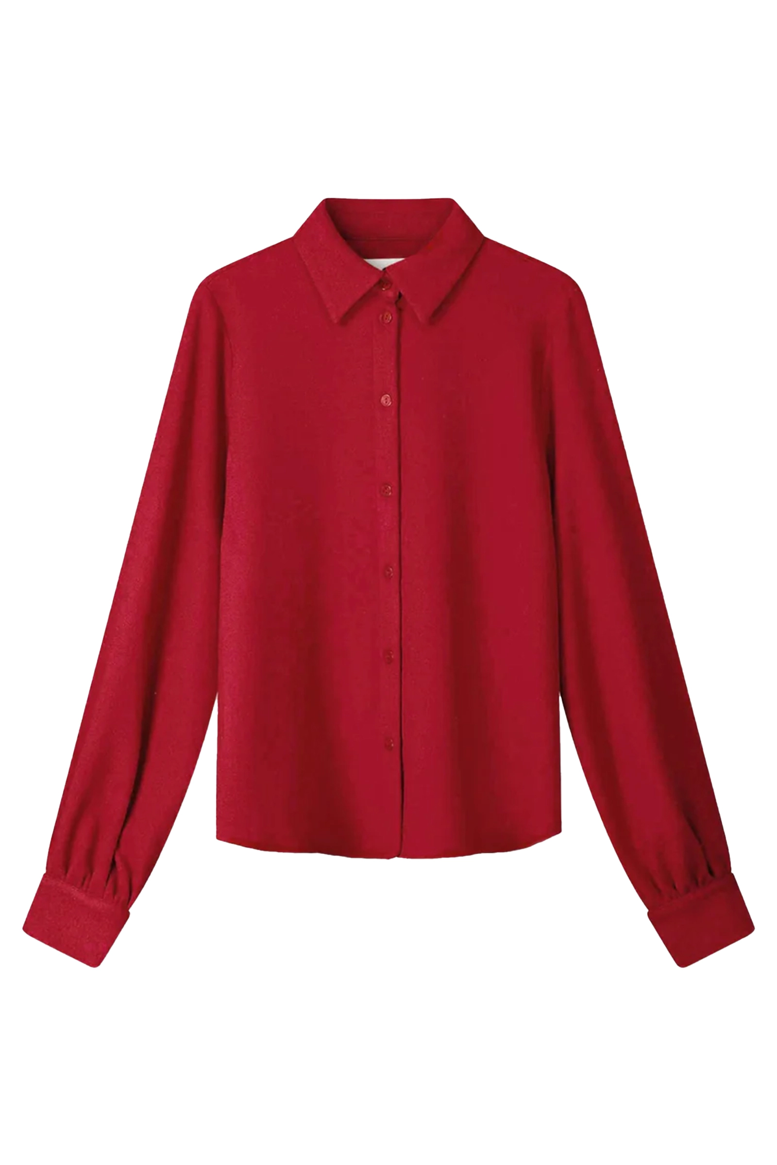 Dames blouse lange mouw rood