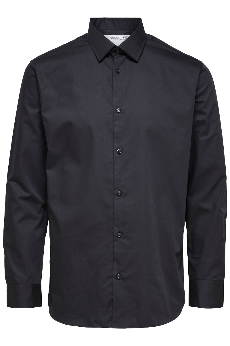 Selected SLHREGETHAN SHIRT LS CLASSIC B NOOS Zwart-1 1