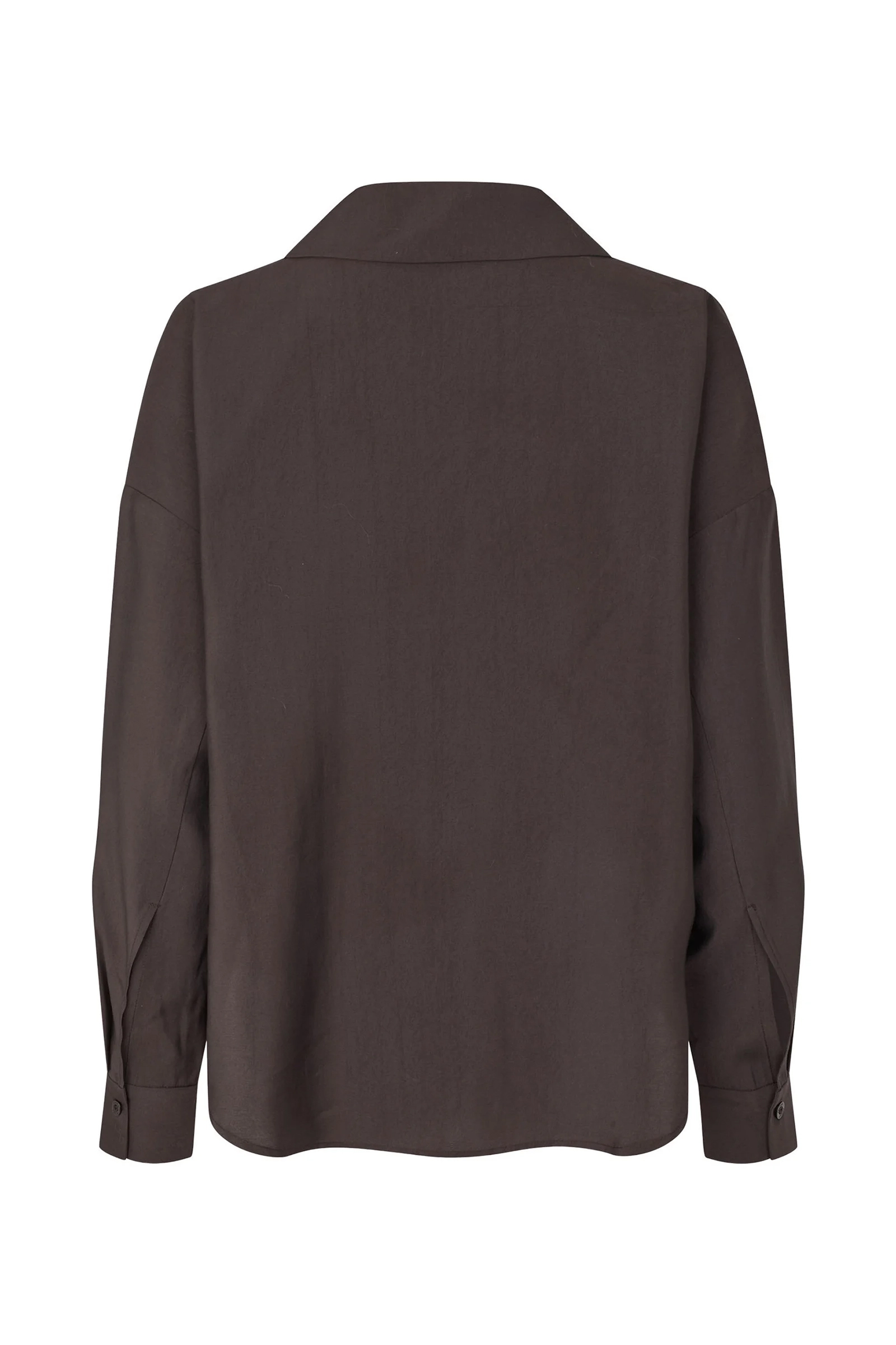 Dames blouse lange mouw bruin