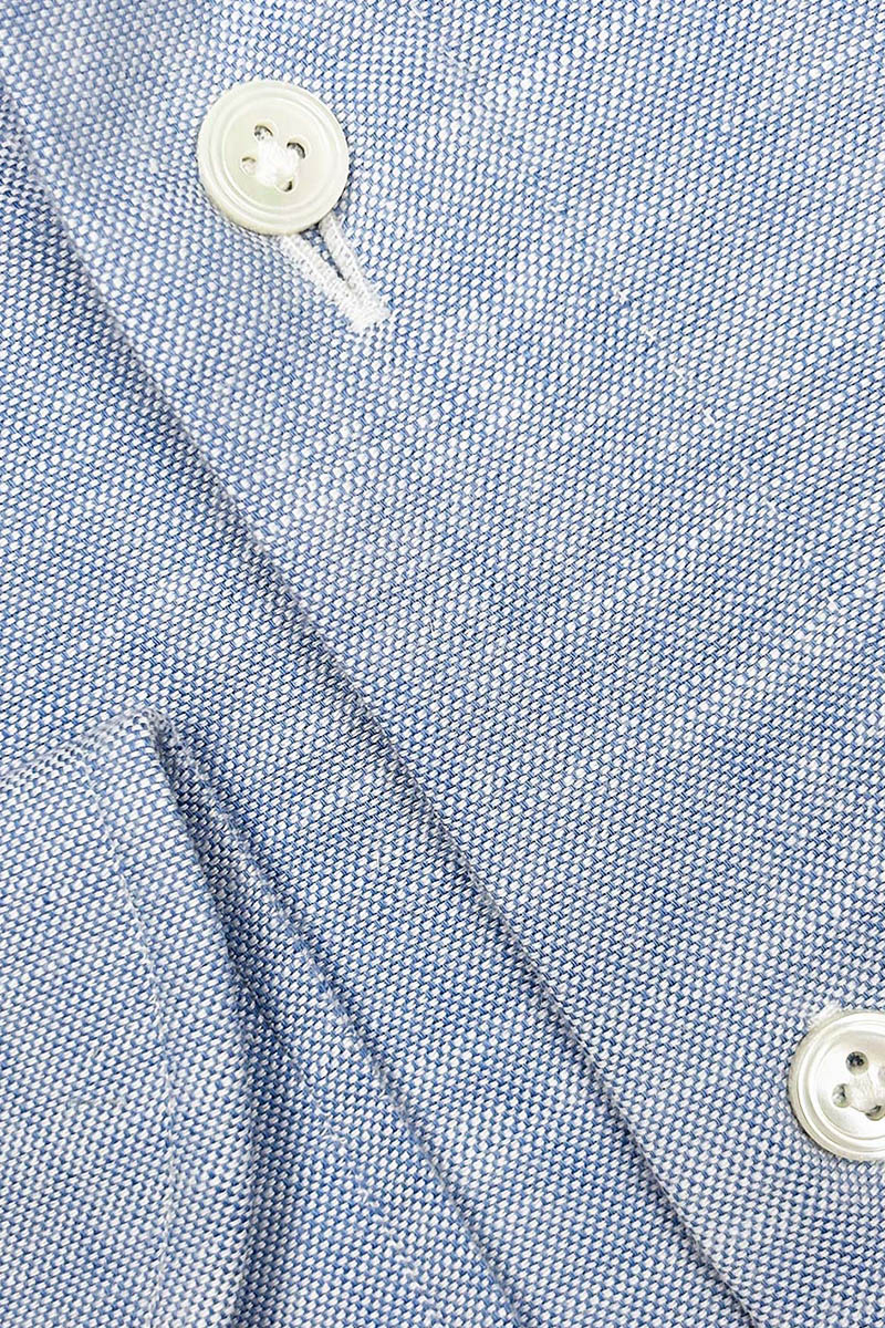 Heren overhemd lm dressual blauw