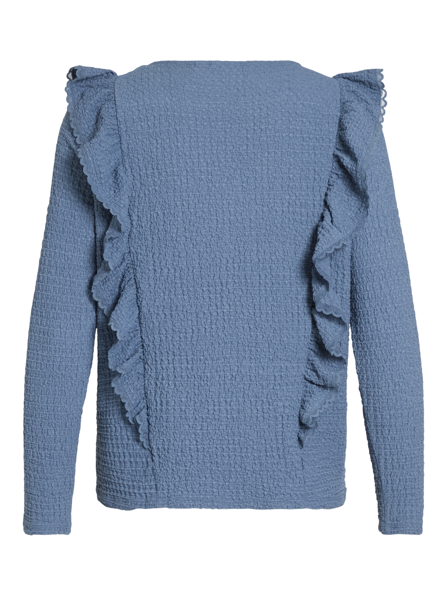 Dames blouse lange mouw blauw