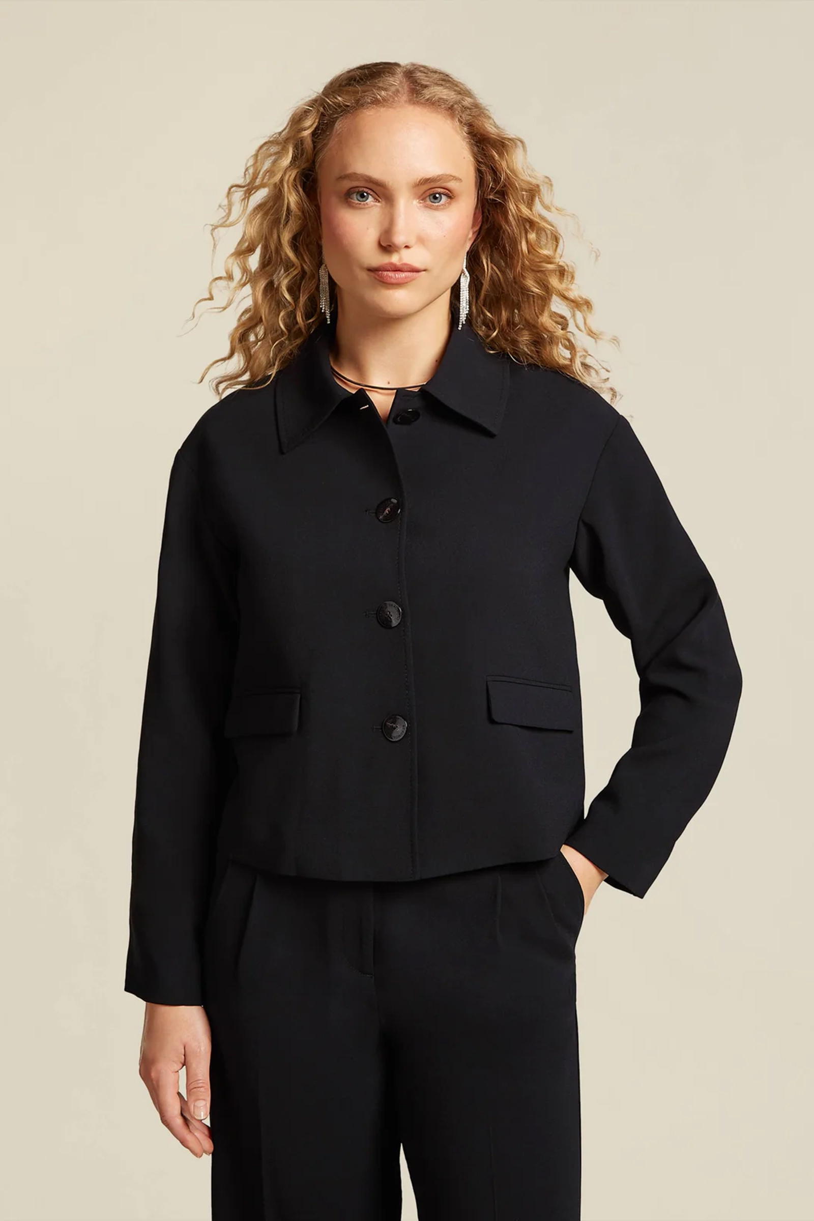 Dames blazer zwart