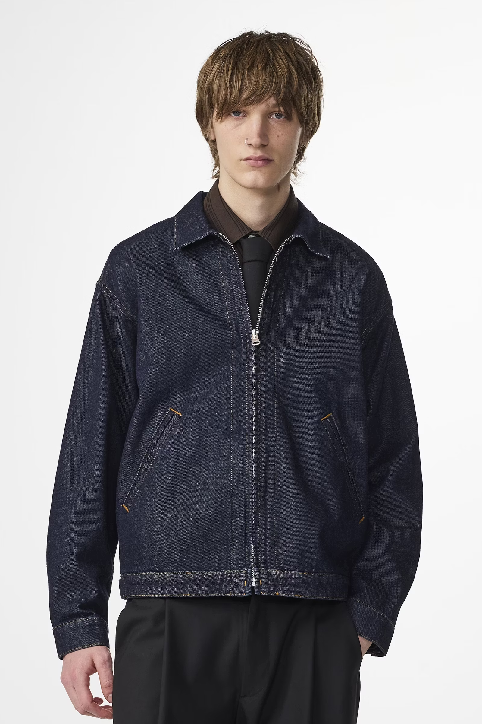 Heren overshirt blauw