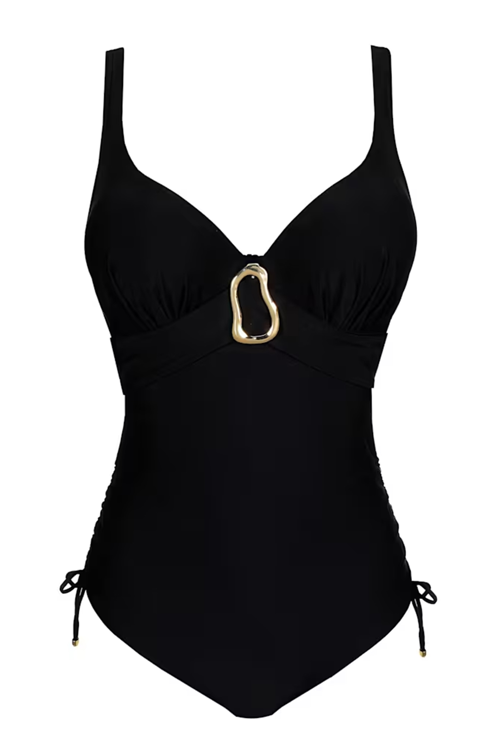 Bad/beach dames badpak modecup zwart