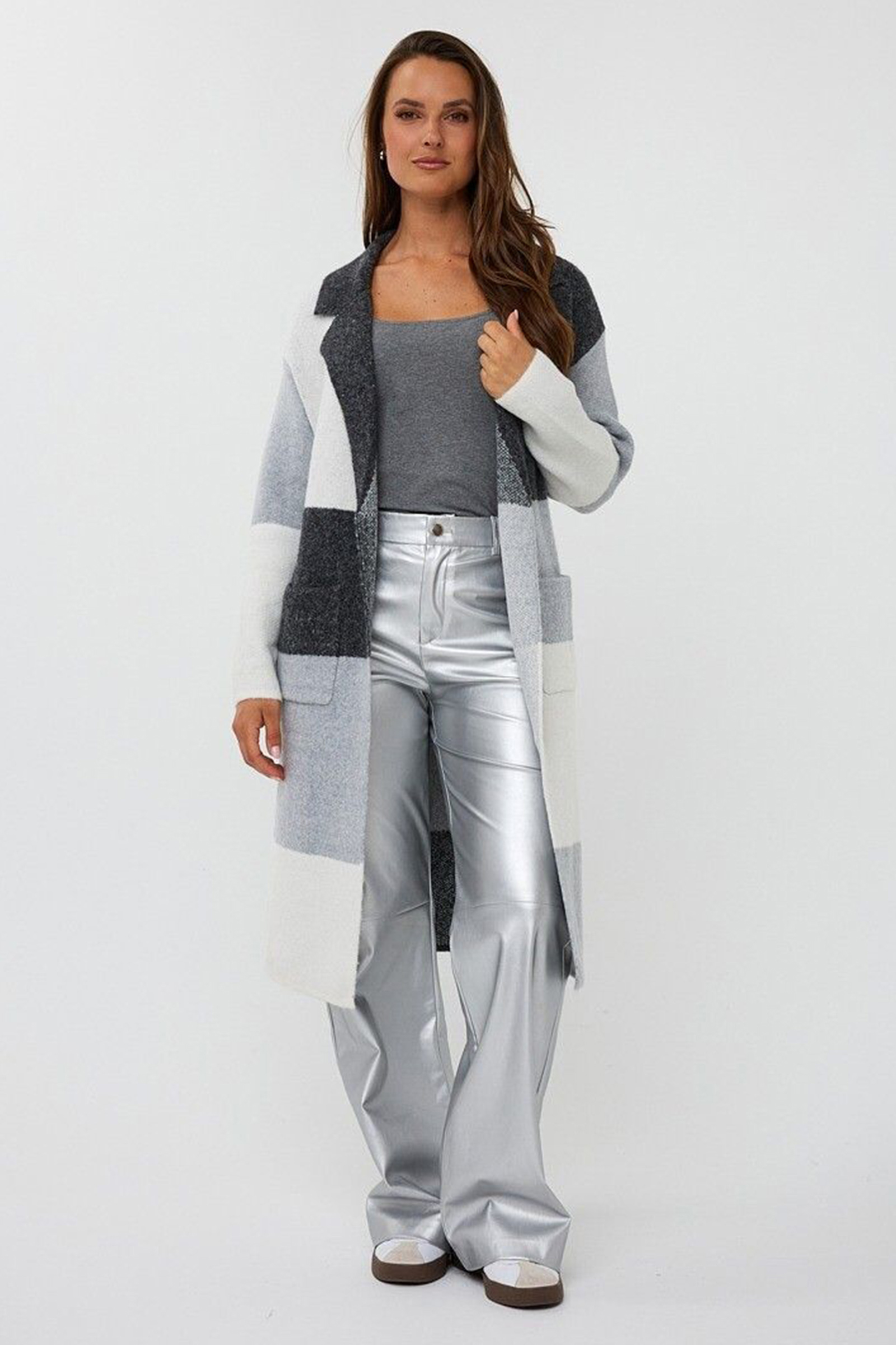 Dames vest grijs