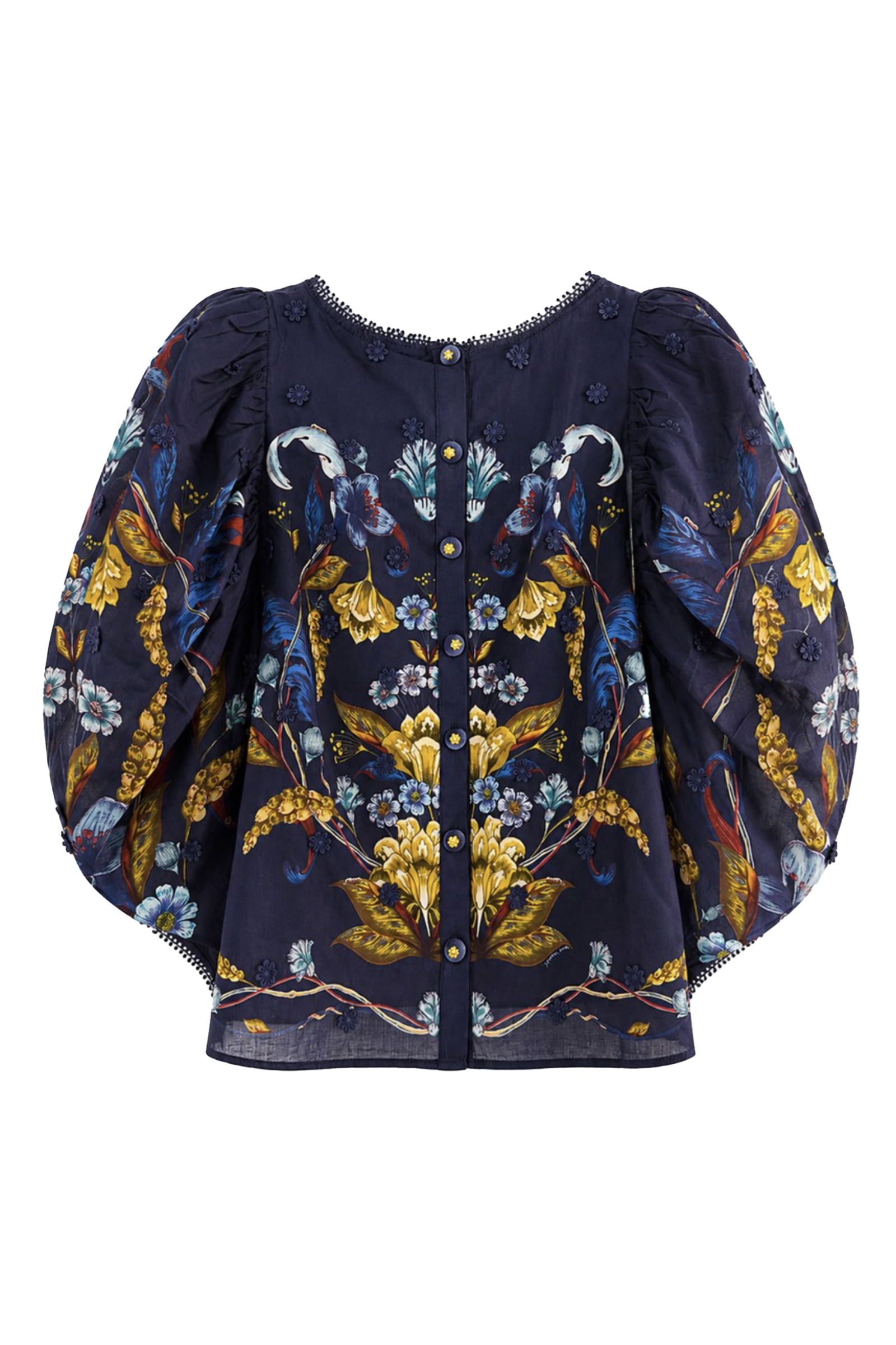 Dames blouse korte mouw blauw