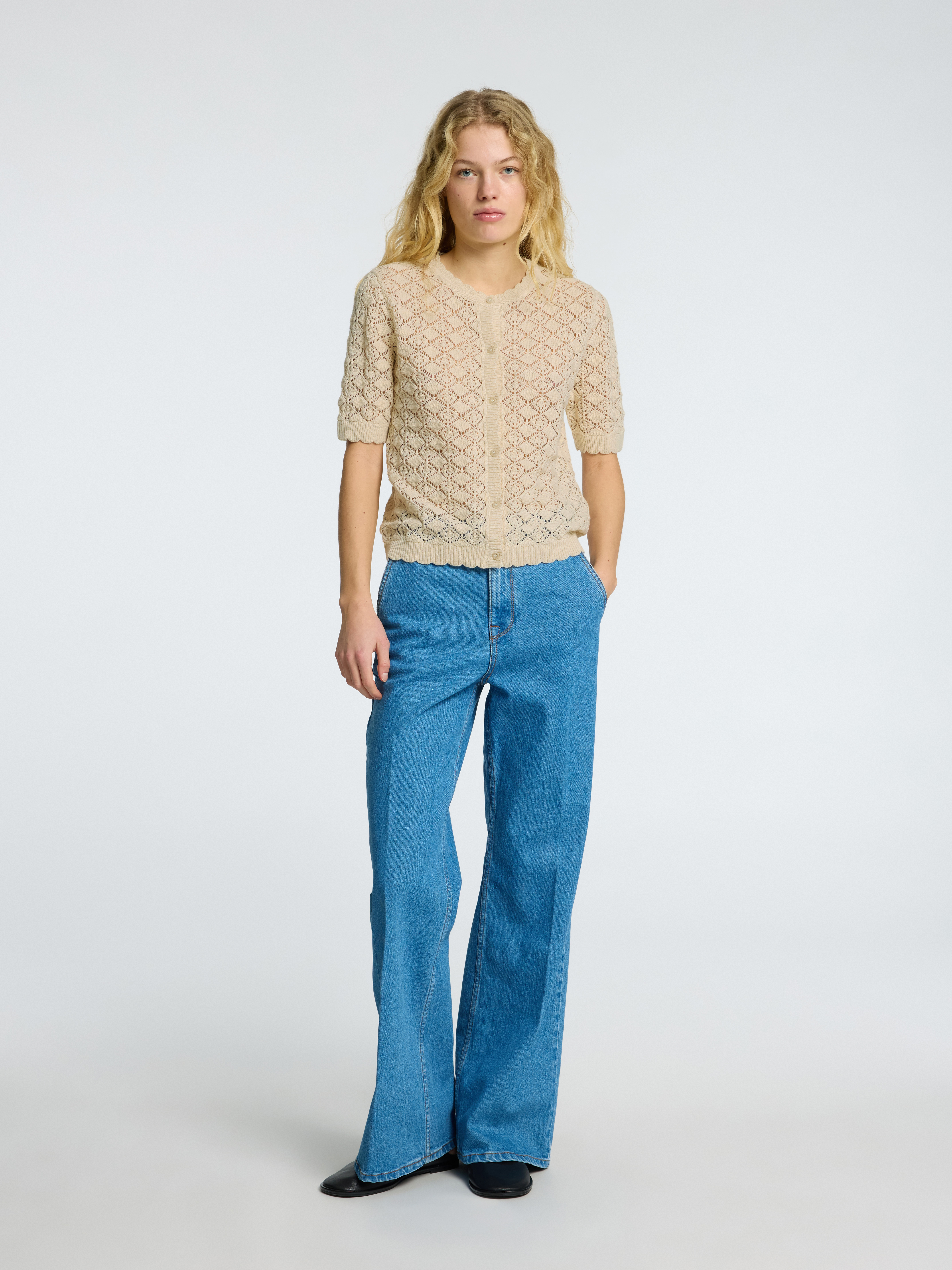Selected SLFSOFIA 2/4 KNIT CARDIGAN 179771-Birch 4