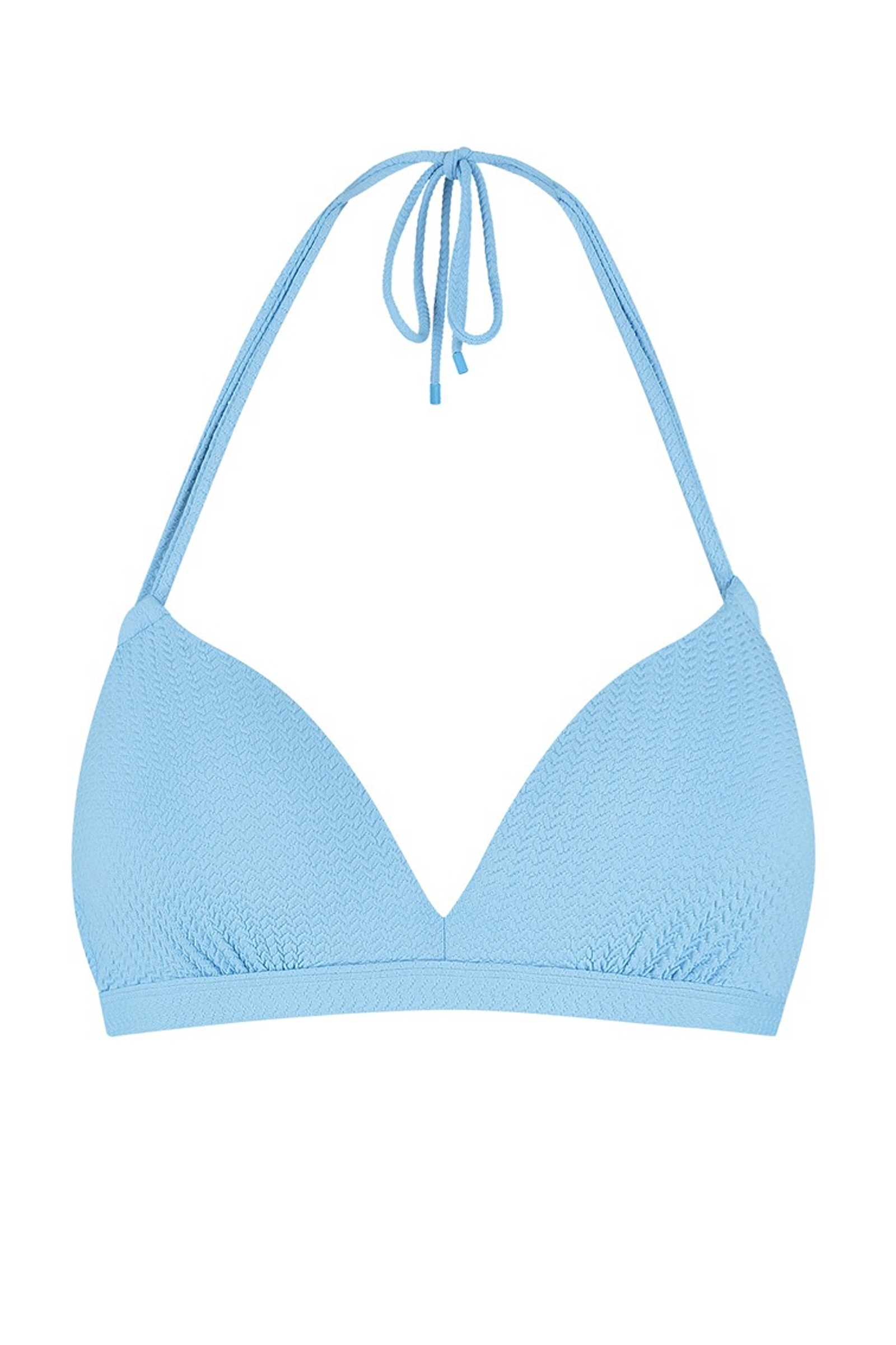 Bad/beach dames bikini top blauw