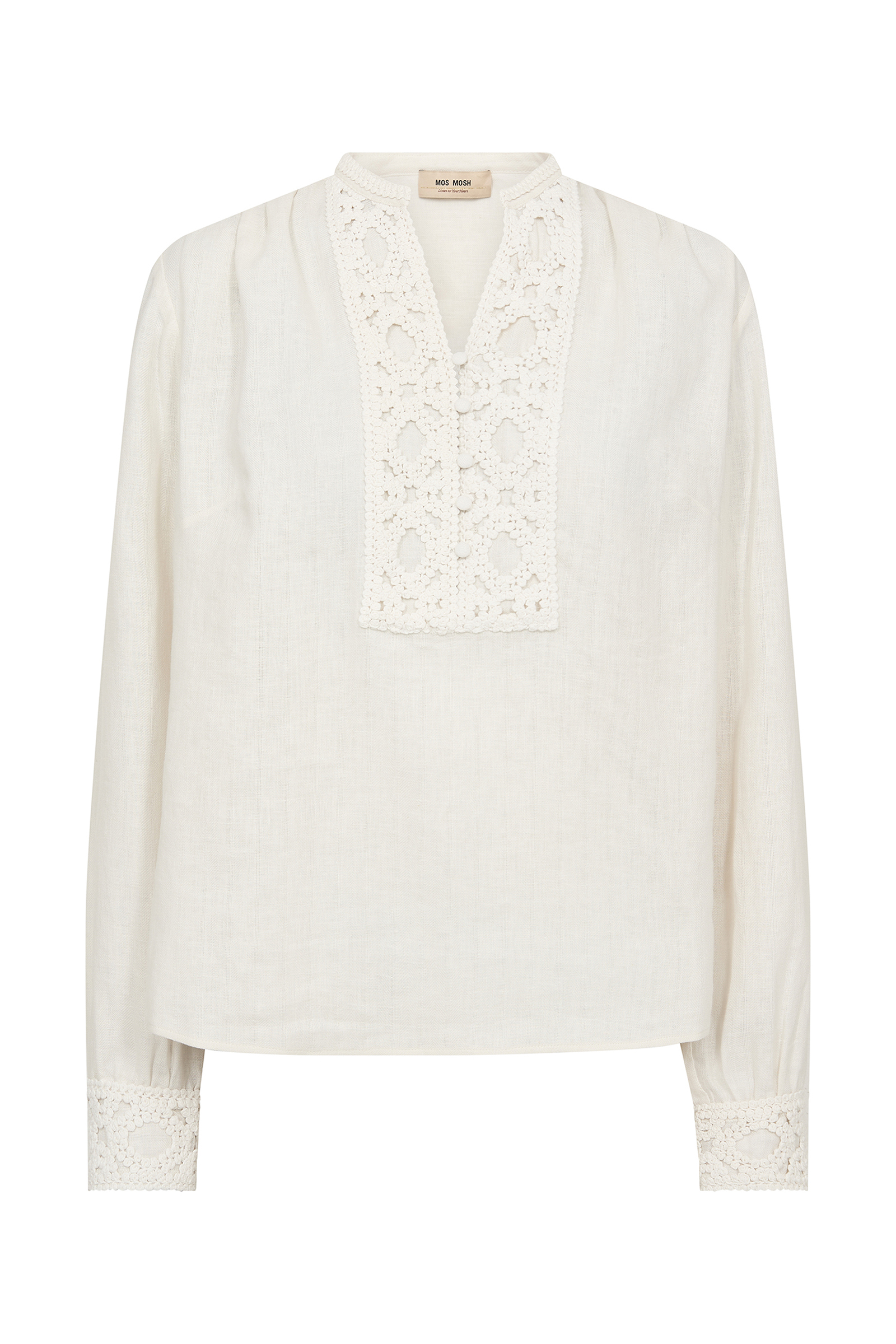 Dames blouse lange mouw ecru