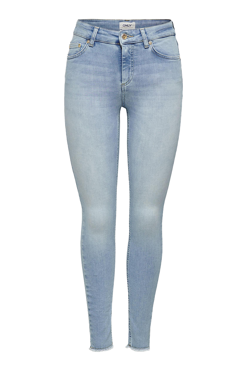 Only ONLBLUSH MID SK ANK RAW DNM REA306 Blauw-1 1