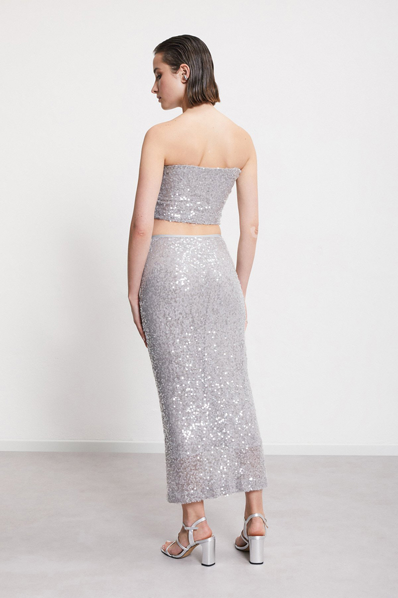 Otto d'Ame skirt Zilver-1 3