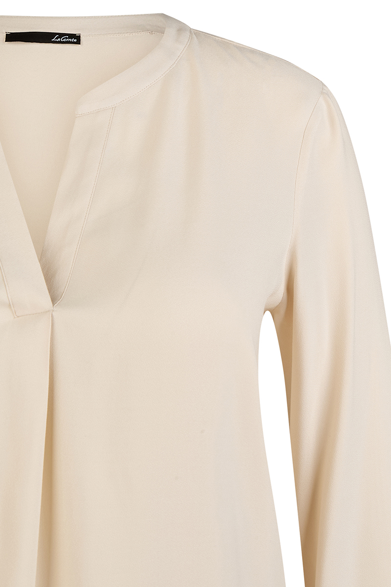 Dames blouse lange mouw ecru